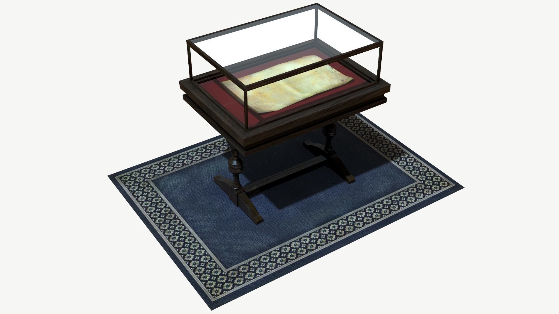 Display Case Low-poly 3D model_1