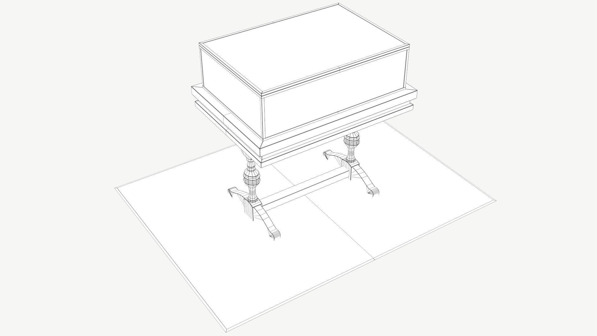 Display Case Low-poly 3D model_2