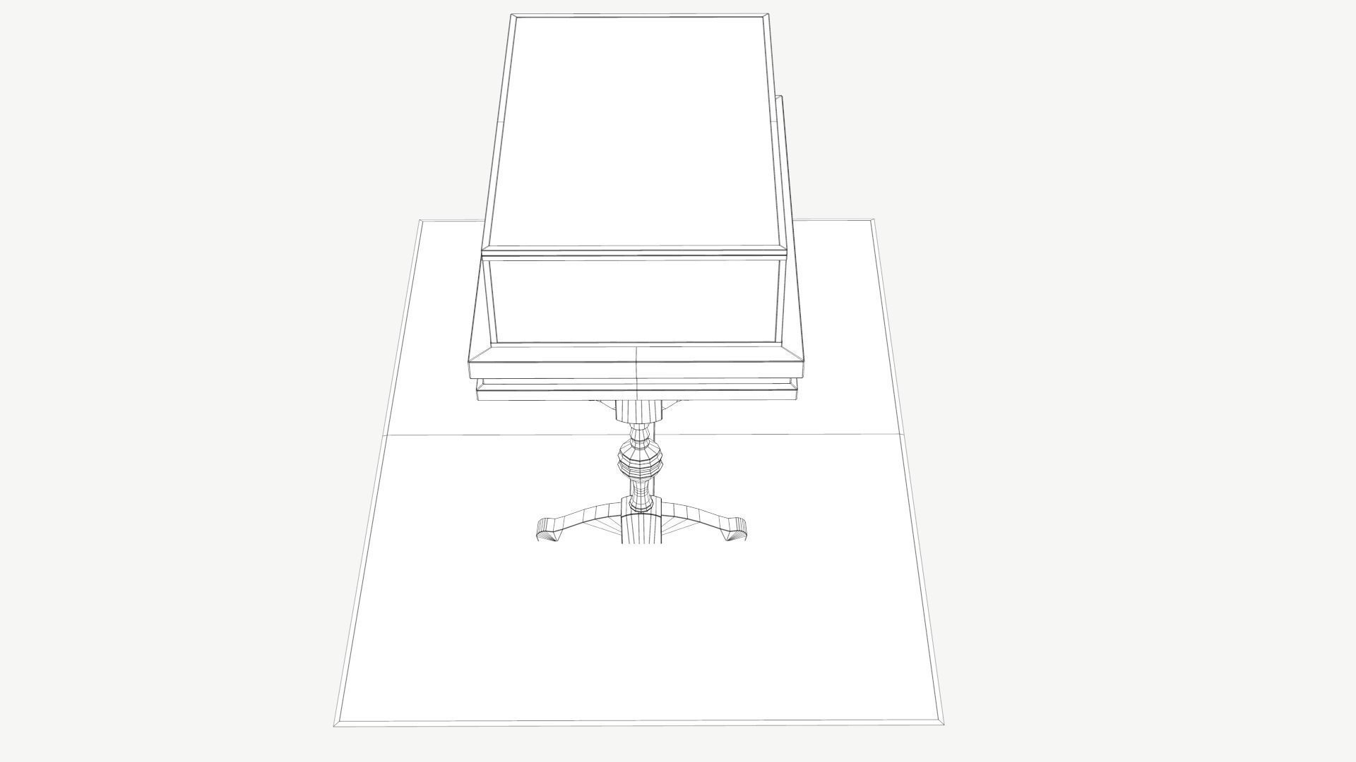 Display Case Low-poly 3D model_4