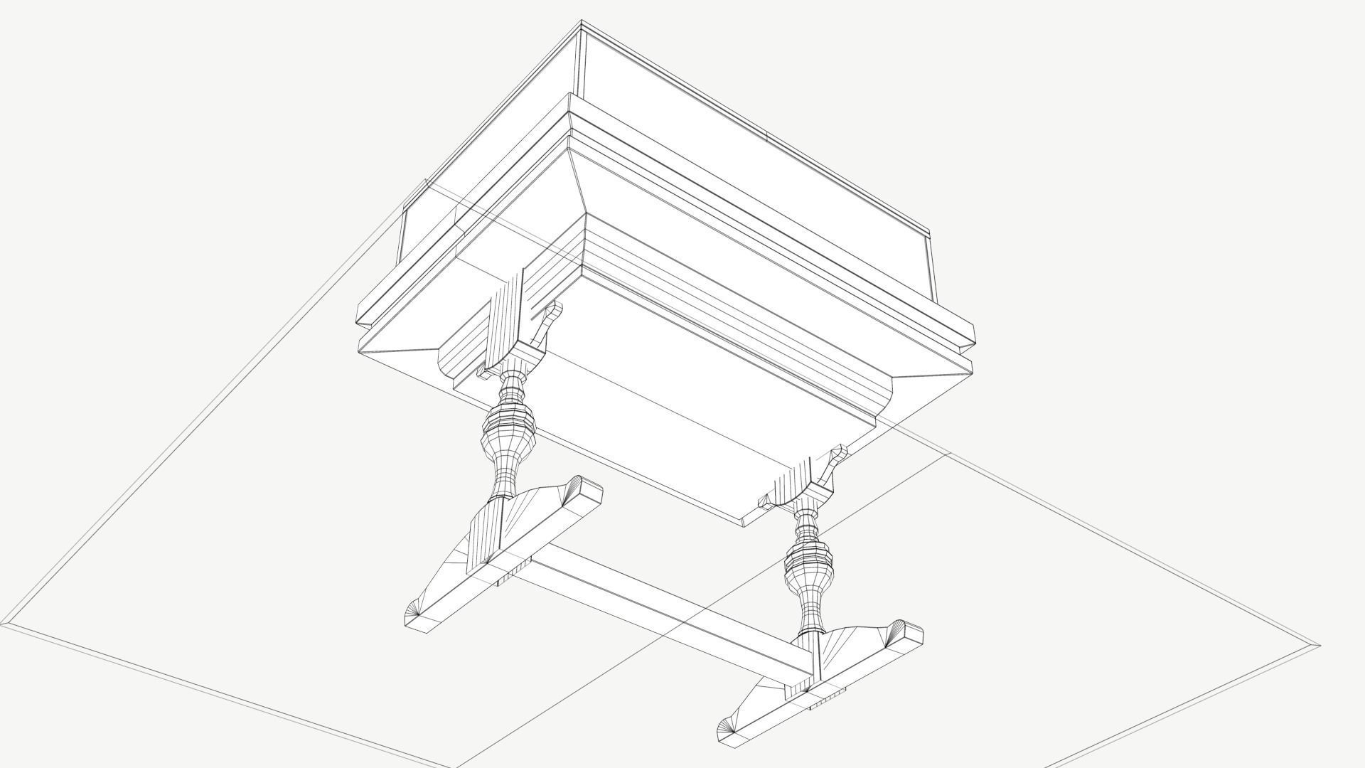 Display Case Low-poly 3D model_8