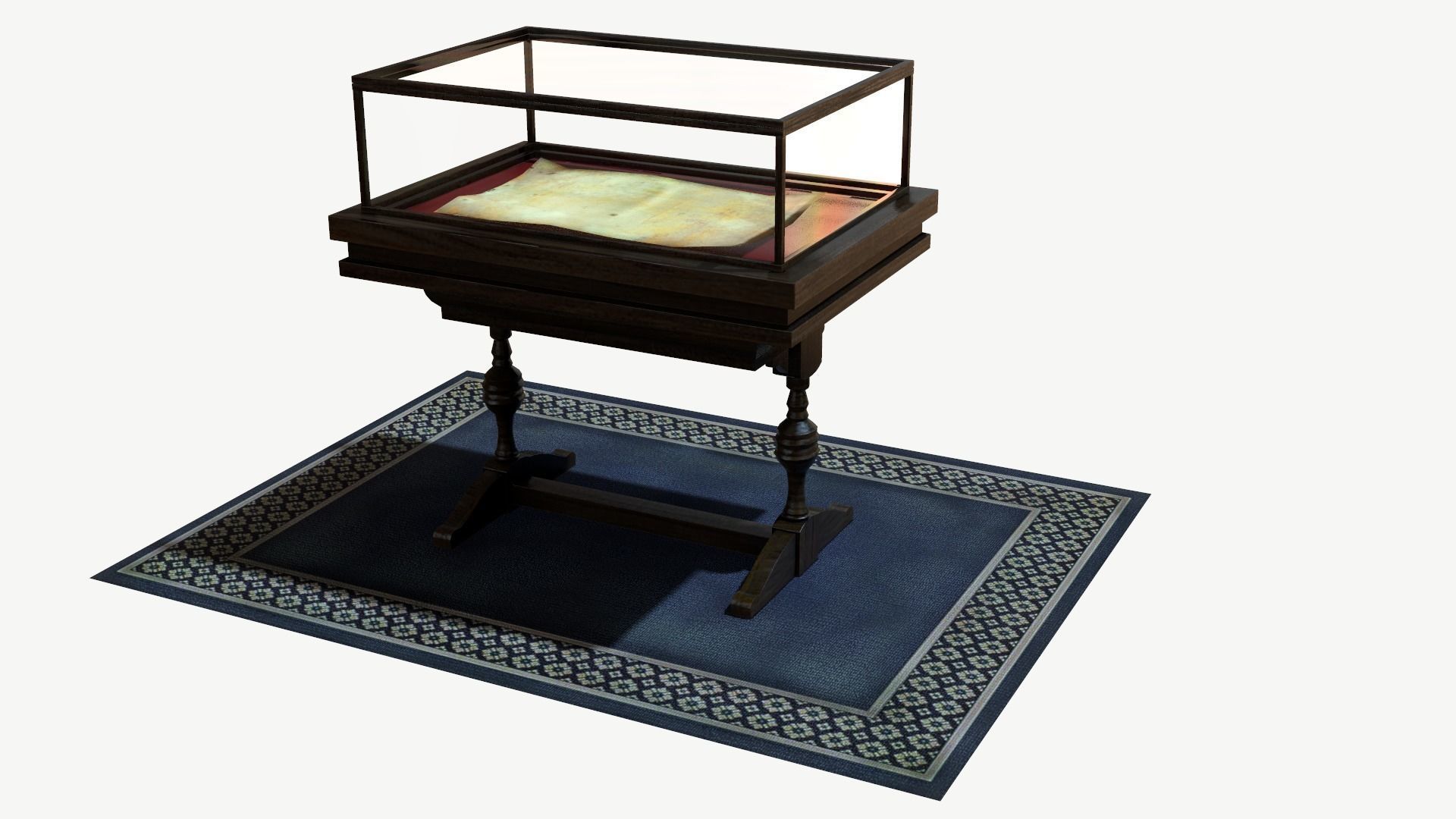 Display Case Low-poly 3D model_5