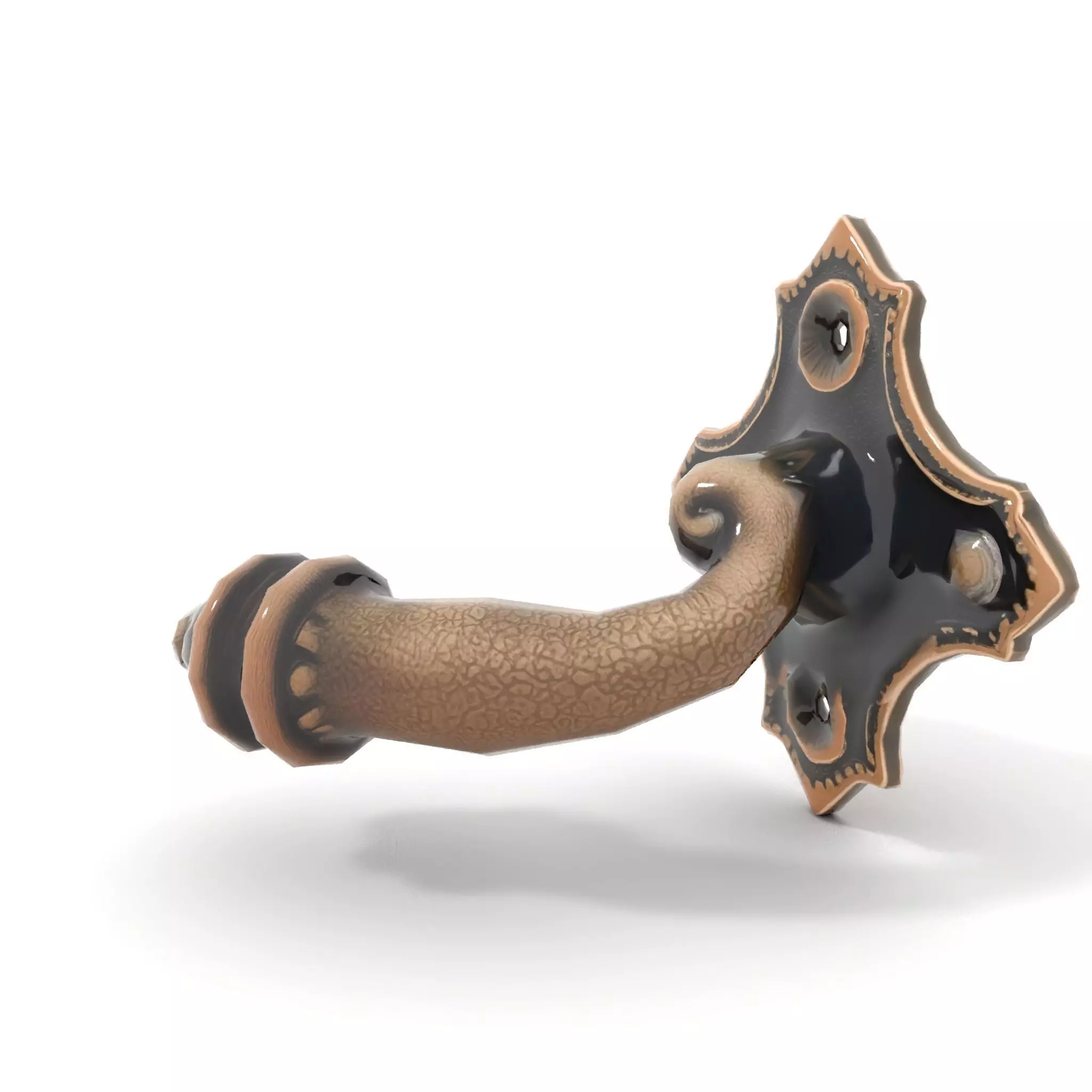 Ornate Bronze Handle model pack Low-poly 3D model_7