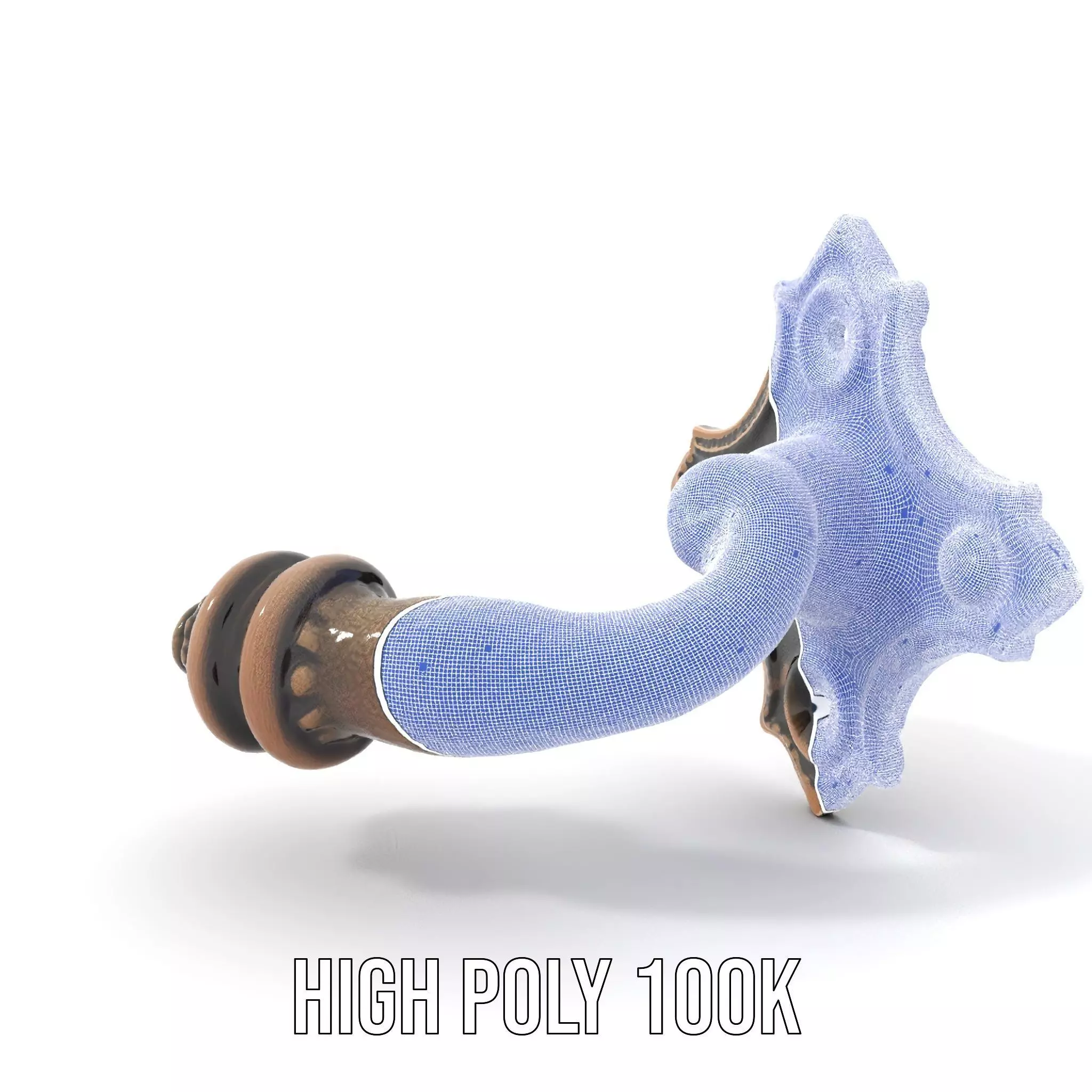 Ornate Bronze Handle model pack Low-poly 3D model_4