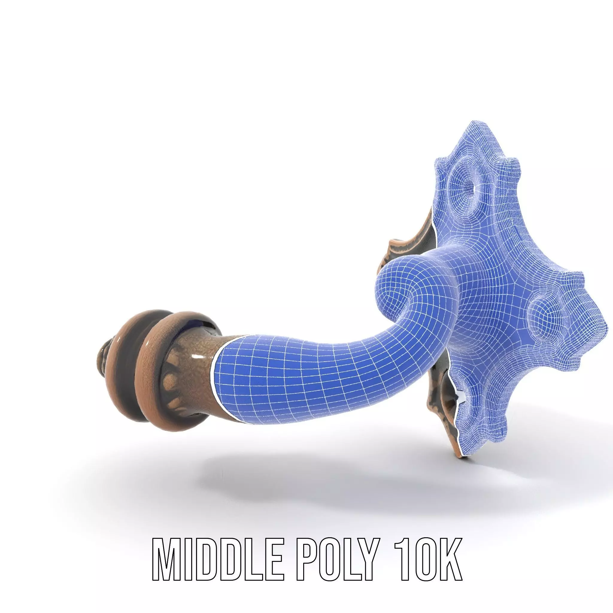 Ornate Bronze Handle model pack Low-poly 3D model_15