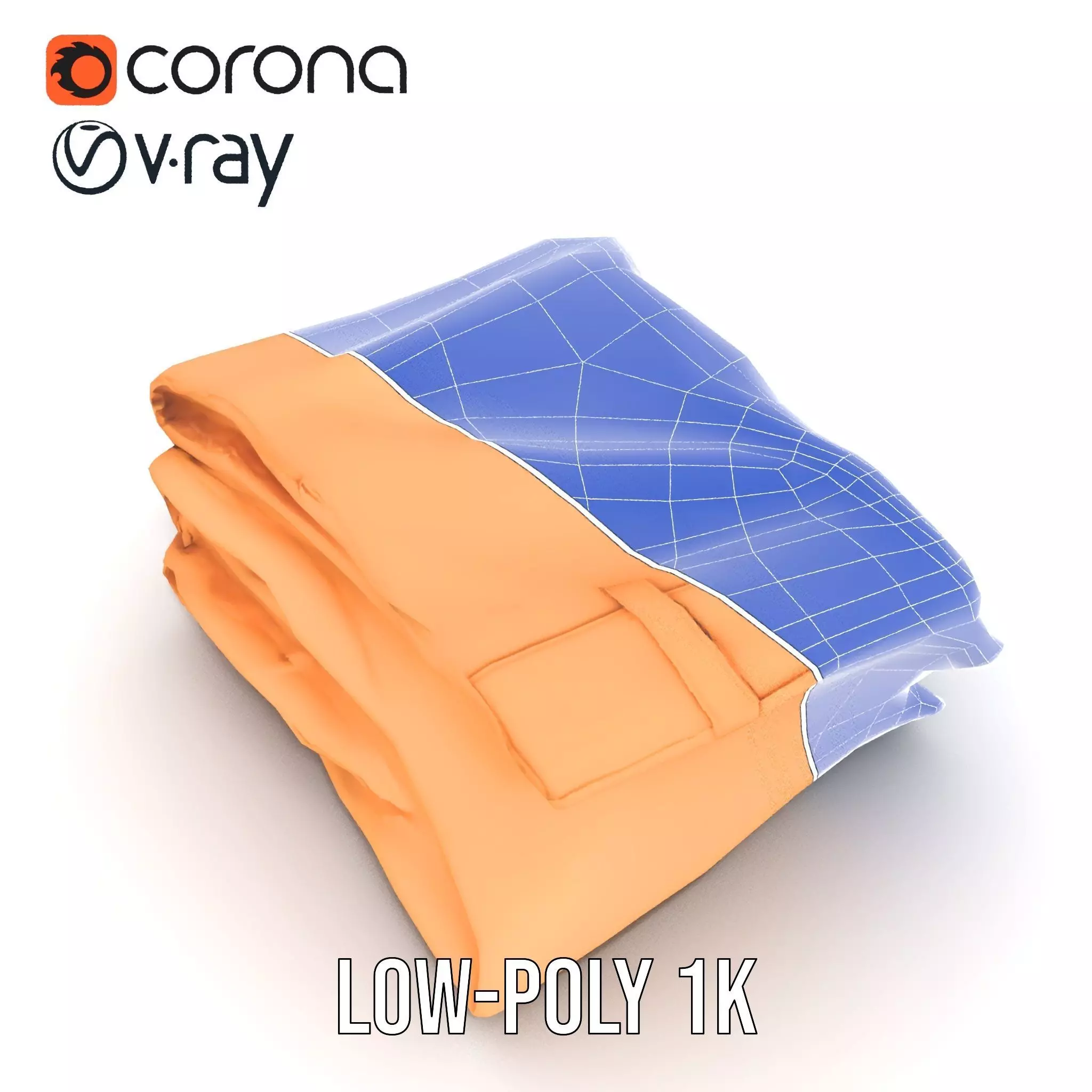 Tan Chino Pants model pack Low-poly 3D model_28