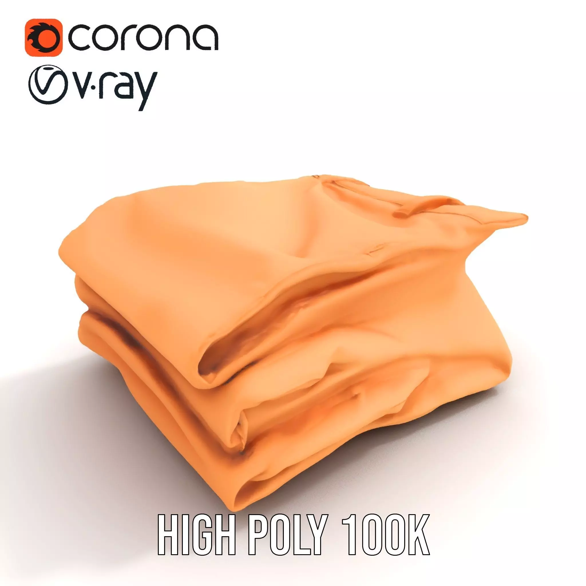 Tan Chino Pants model pack Low-poly 3D model_15