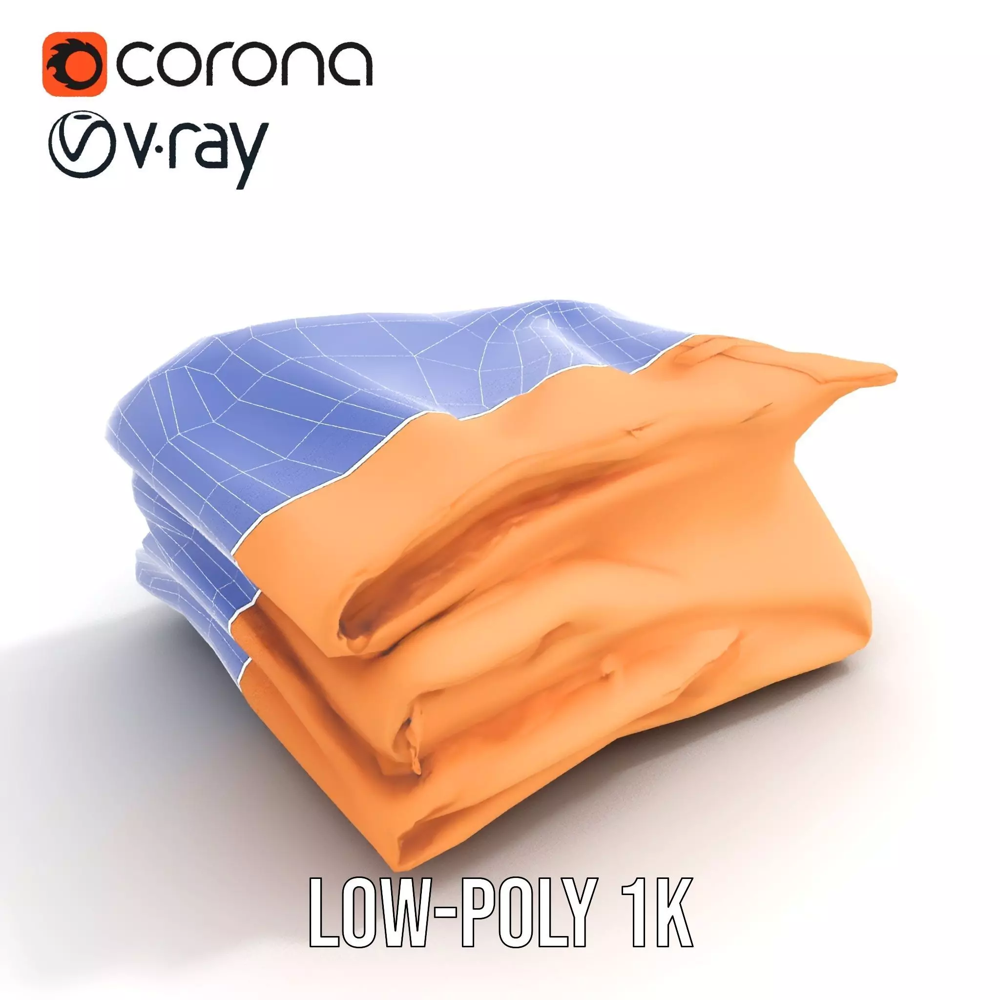 Tan Chino Pants model pack Low-poly 3D model_12