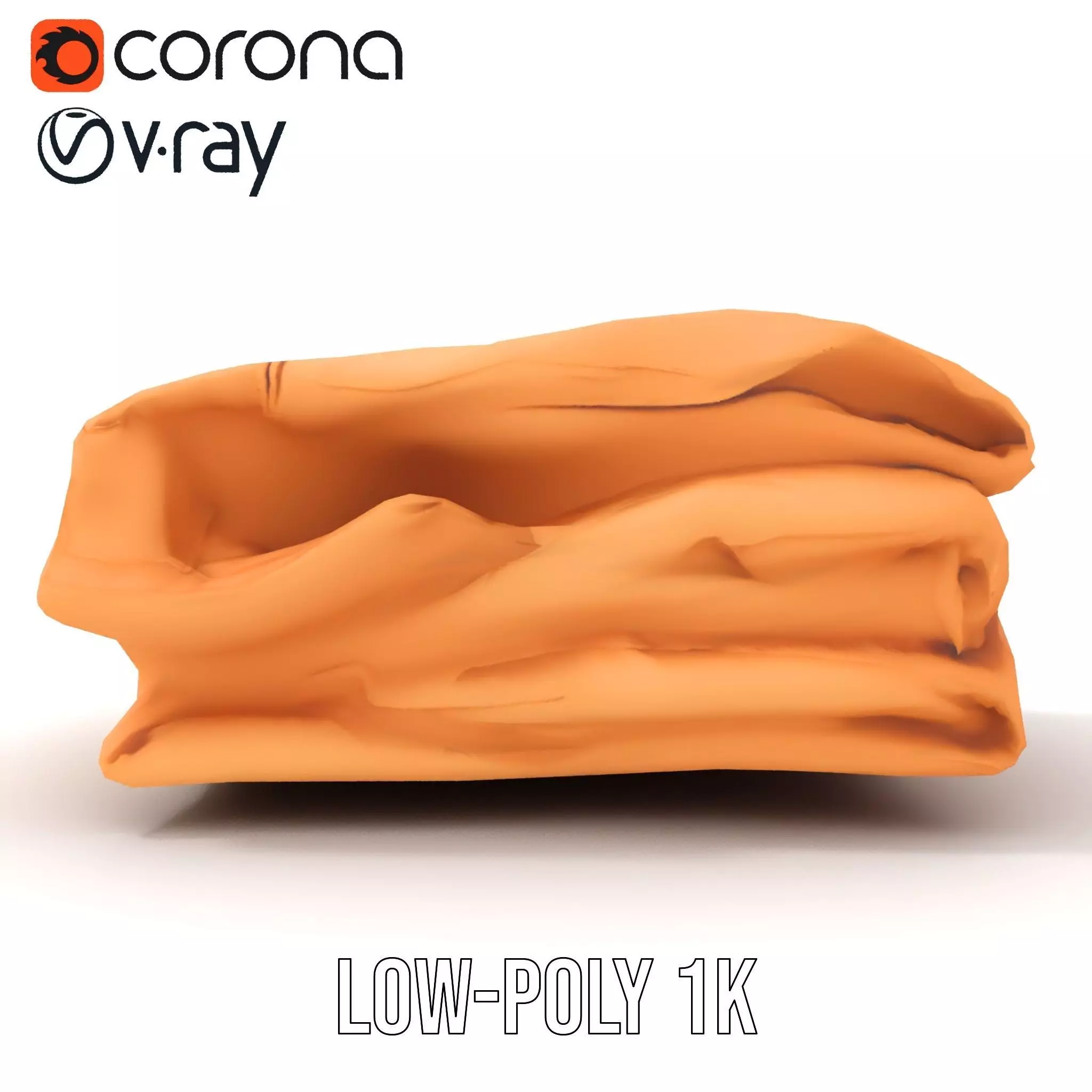 Tan Chino Pants model pack Low-poly 3D model_17