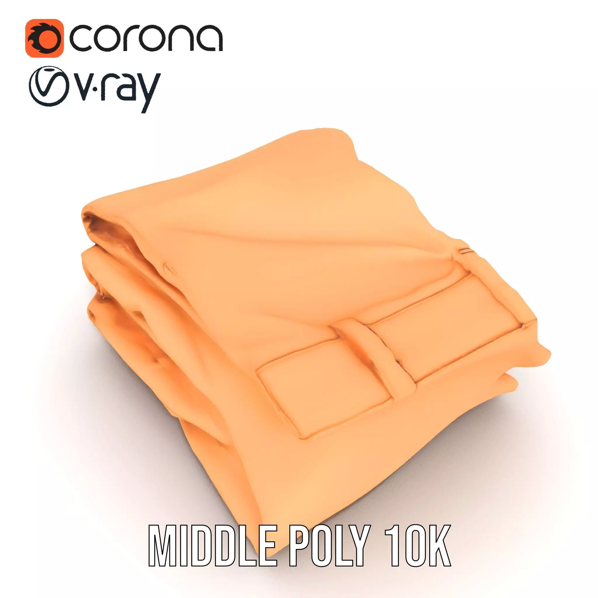 Tan Chino Pants model pack Low-poly 3D model_6