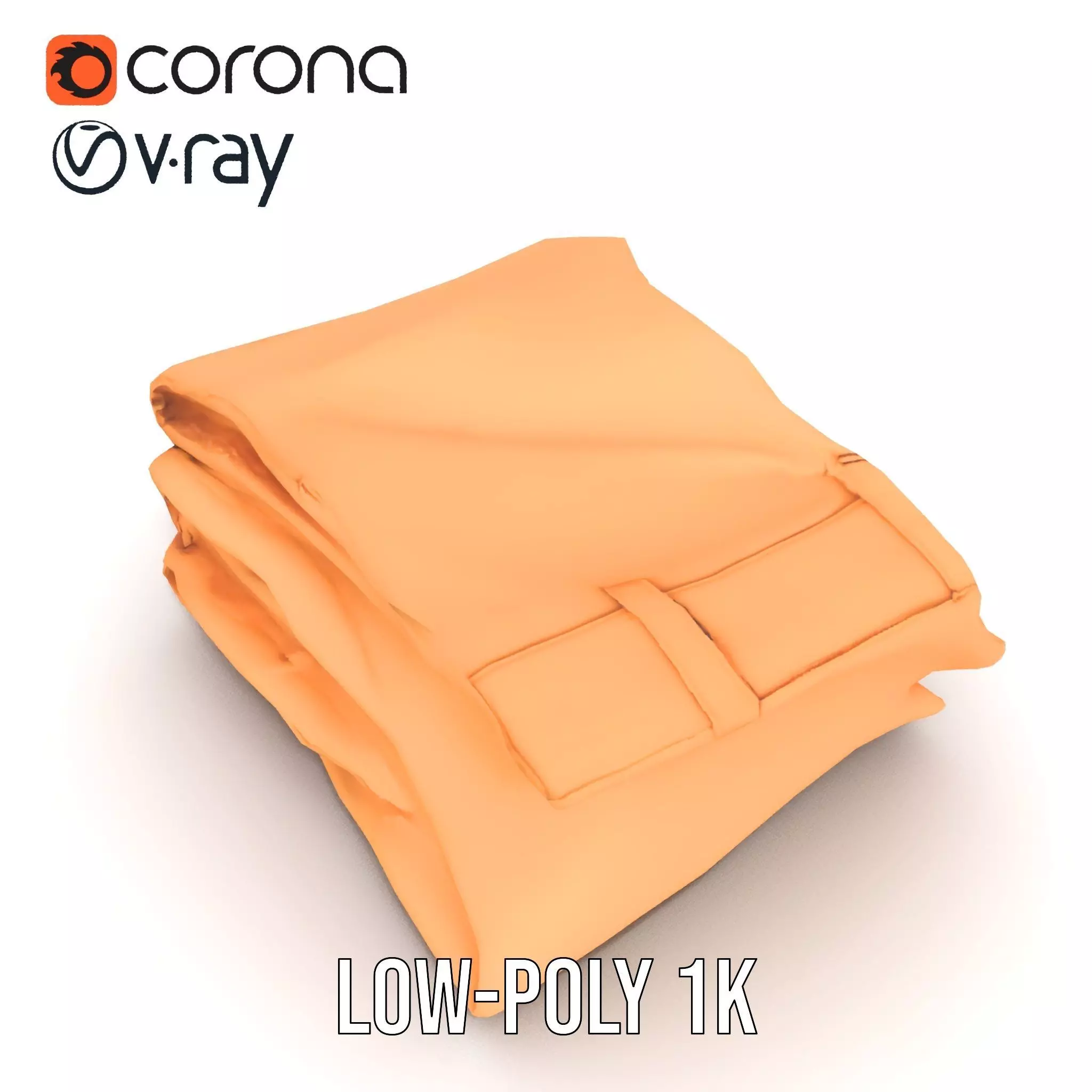 Tan Chino Pants model pack Low-poly 3D model_19