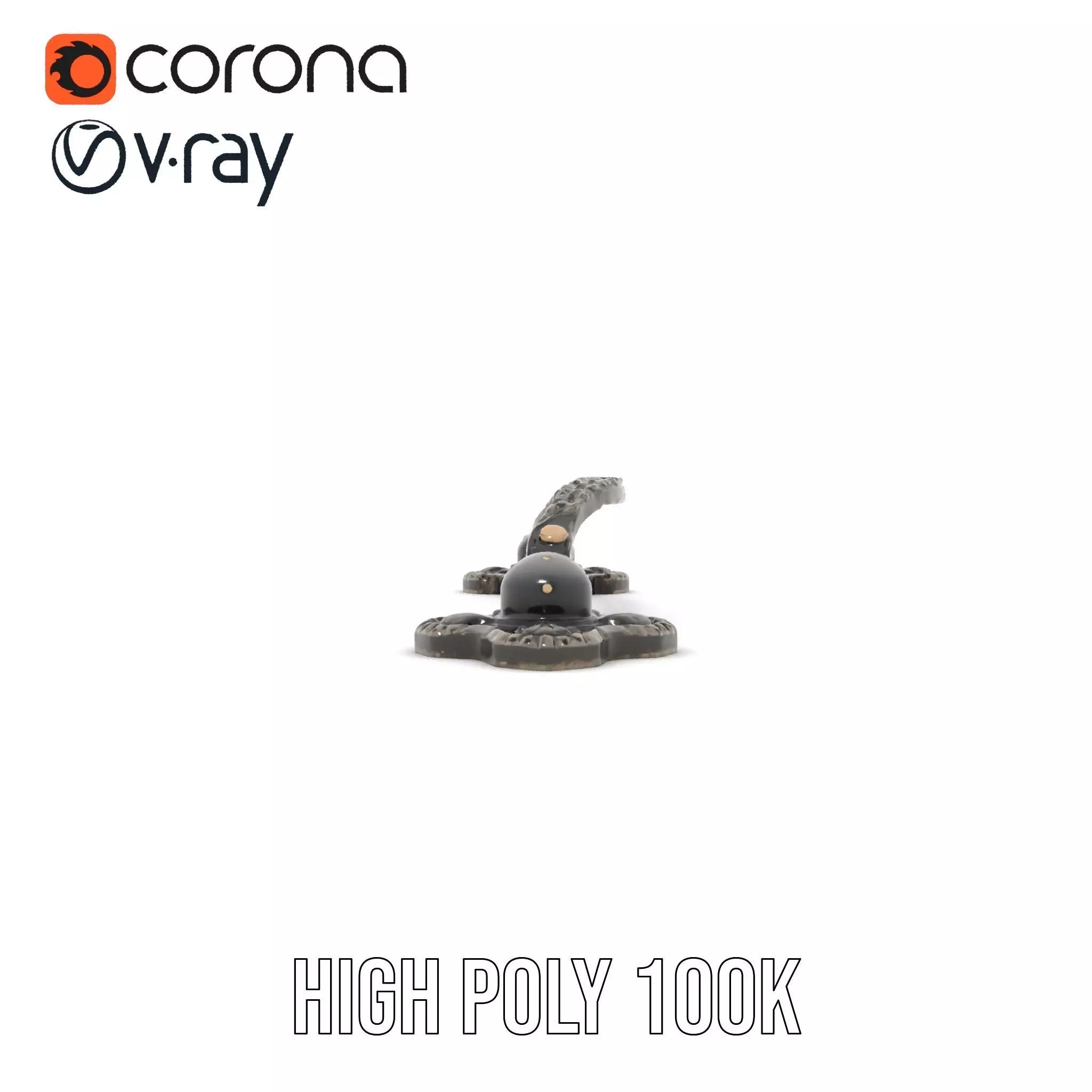 Antique Iron Handle model pack Low-poly 3D model_23