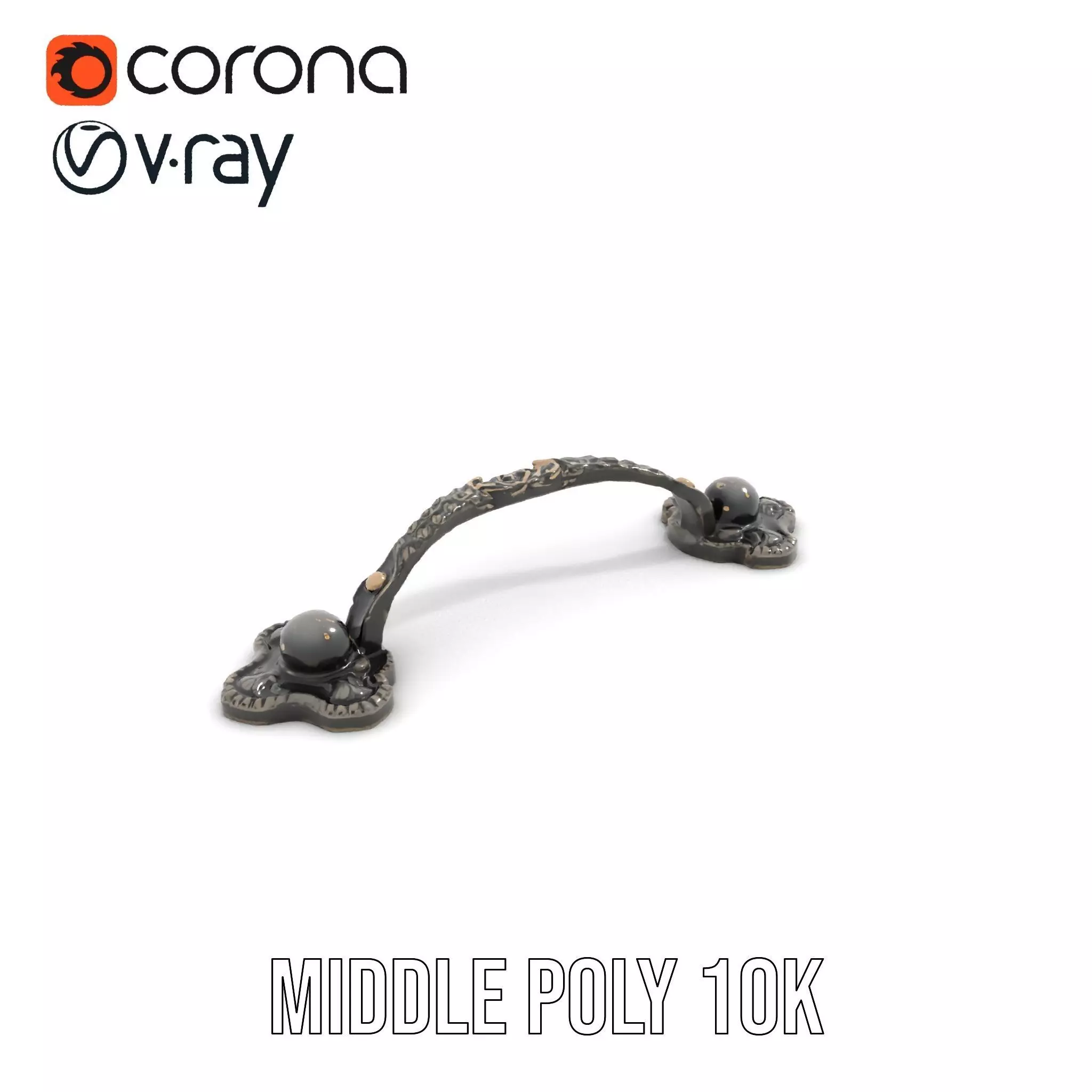 Antique Iron Handle model pack Low-poly 3D model_15