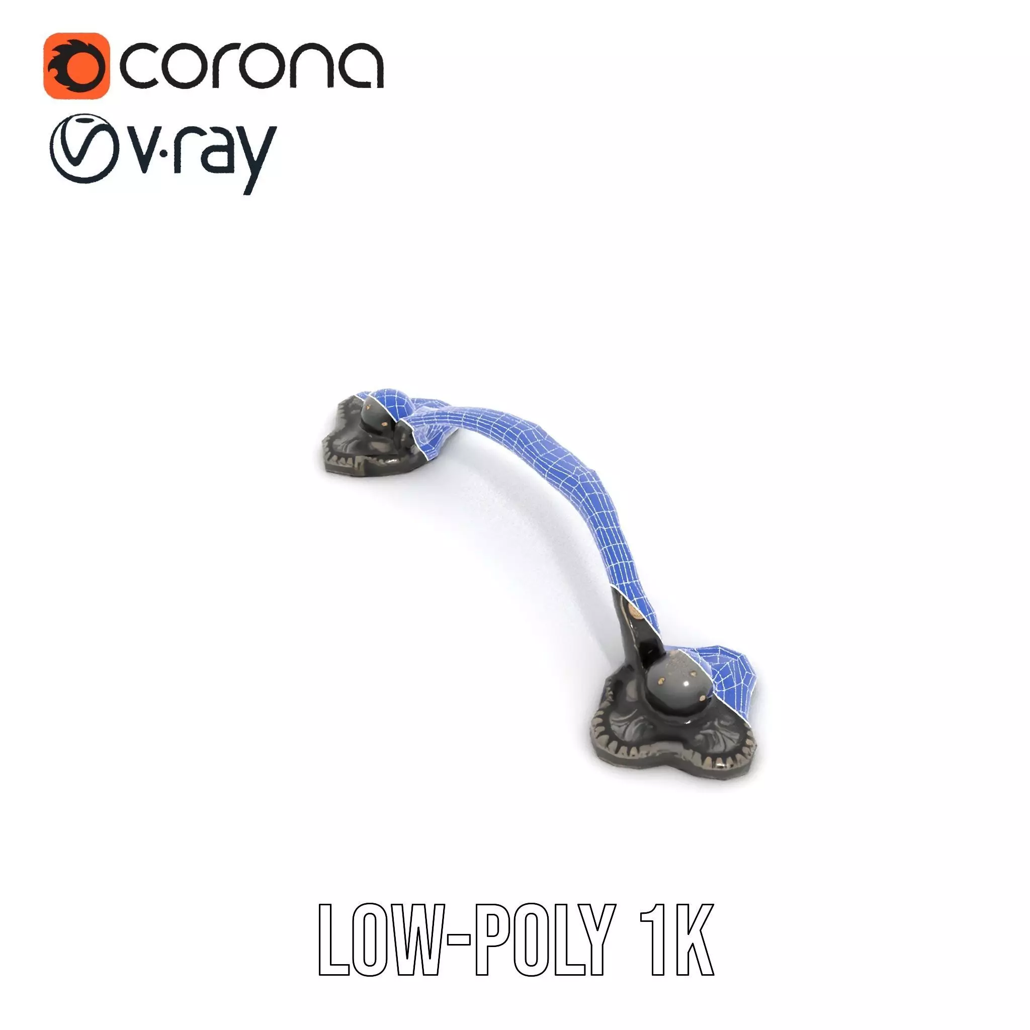 Antique Iron Handle model pack Low-poly 3D model_22