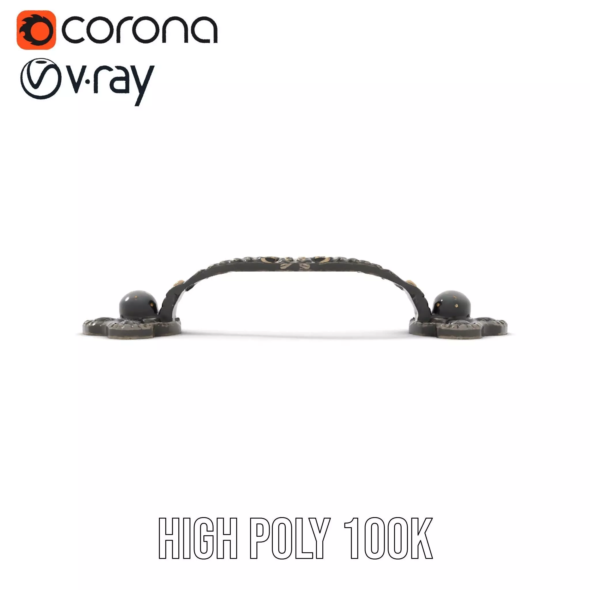 Antique Iron Handle model pack Low-poly 3D model_26