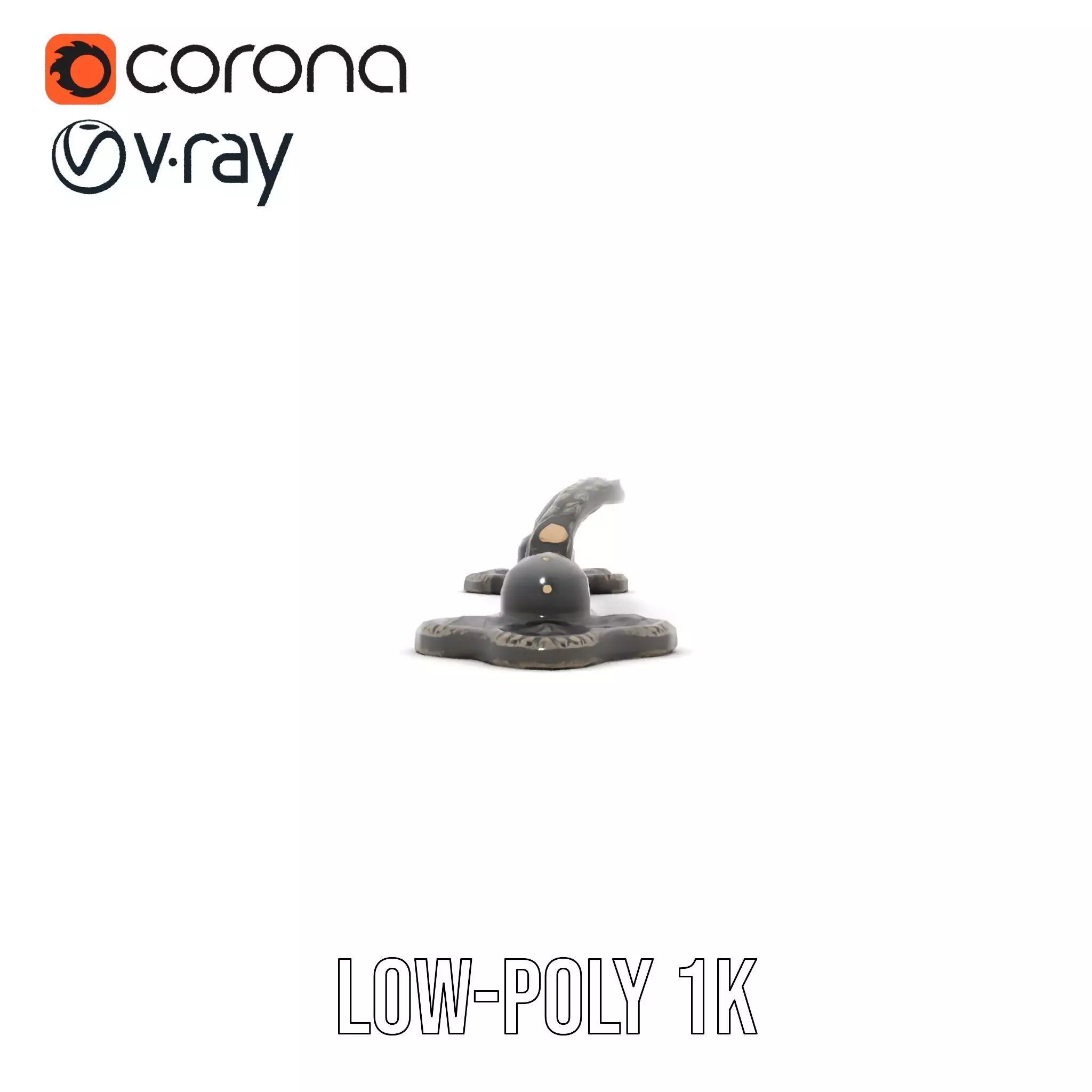 Antique Iron Handle model pack Low-poly 3D model_12