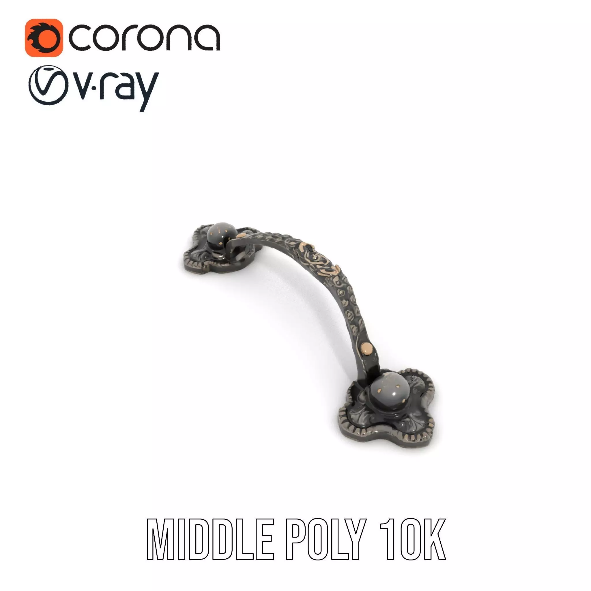 Antique Iron Handle model pack Low-poly 3D model_13