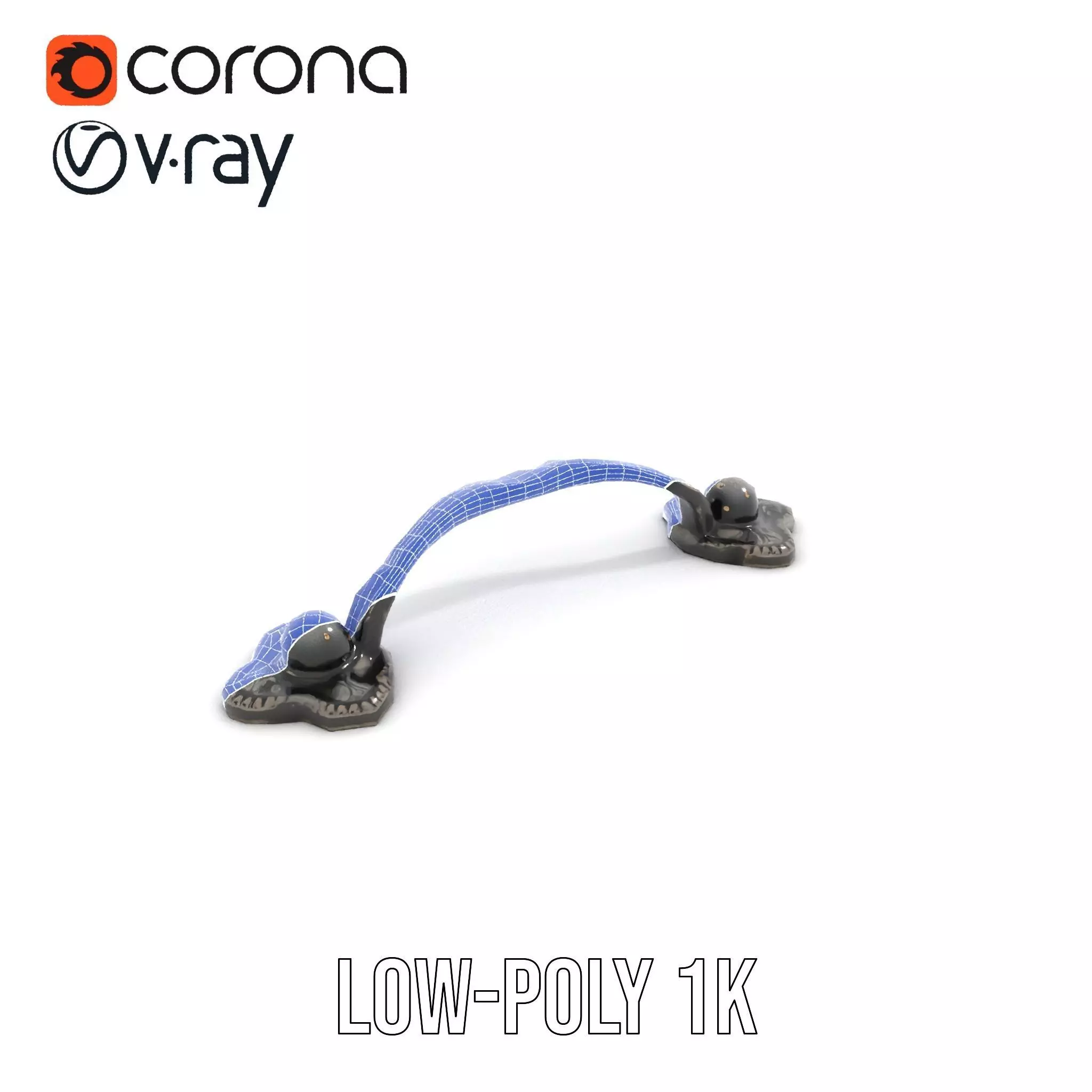 Antique Iron Handle model pack Low-poly 3D model_25