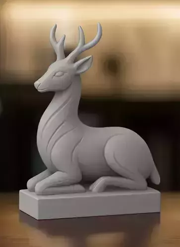 Deer Statue 3D Model for 3D Printing