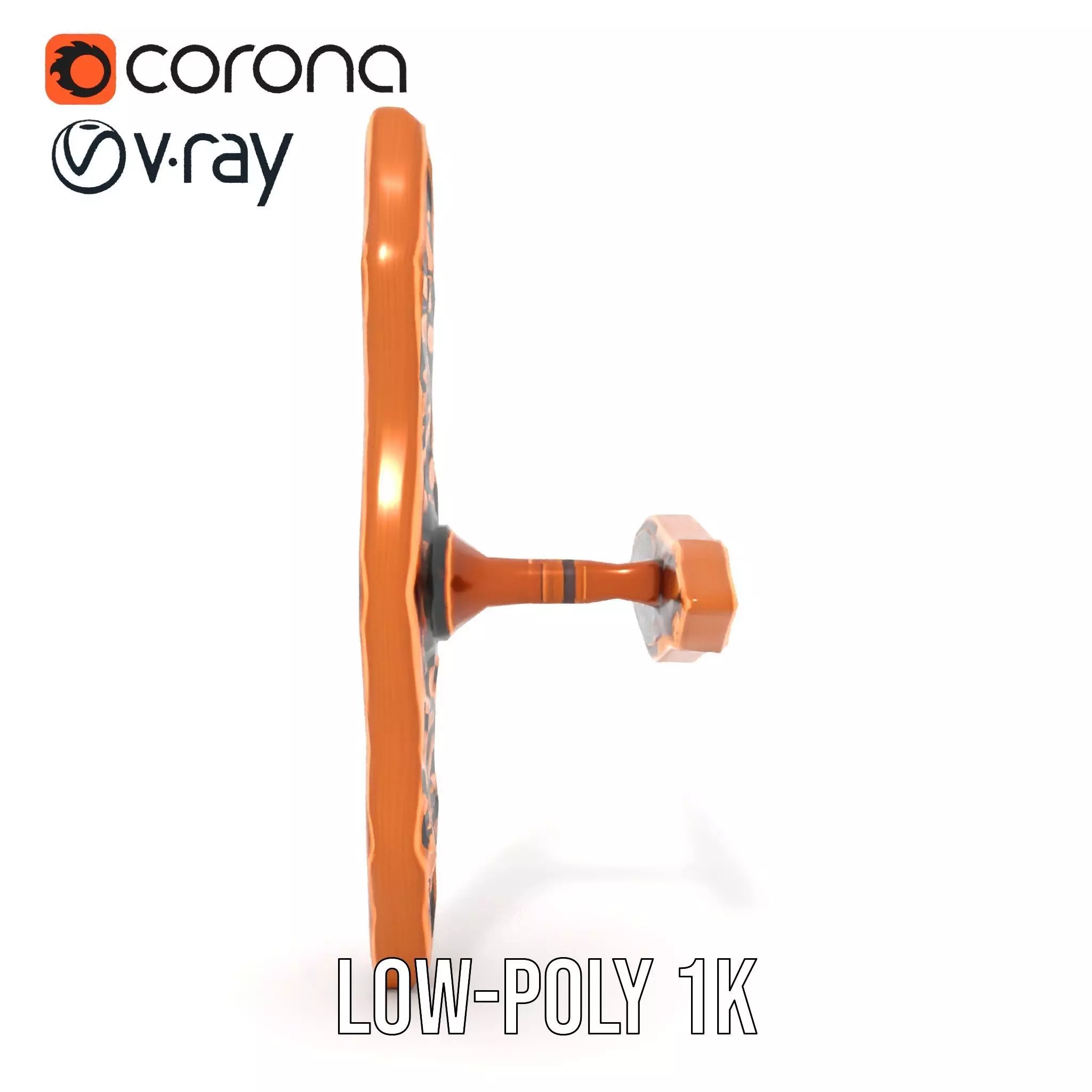 Ornate Copper Handle model pack Low-poly 3D model_14