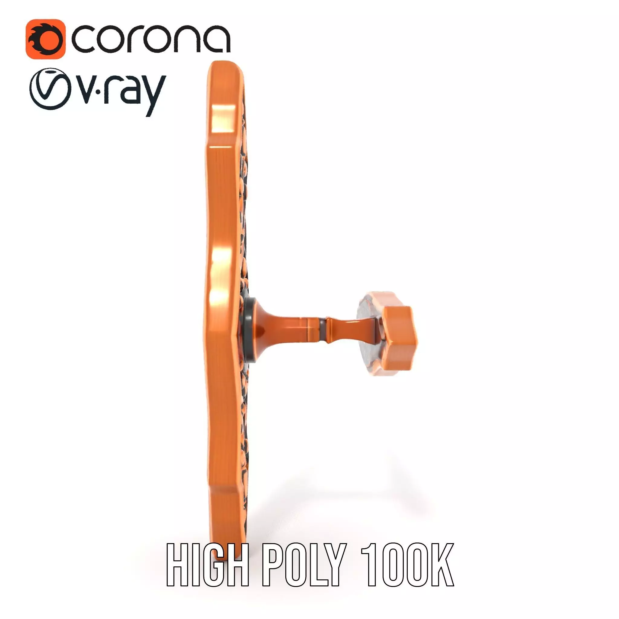 Ornate Copper Handle model pack Low-poly 3D model_31