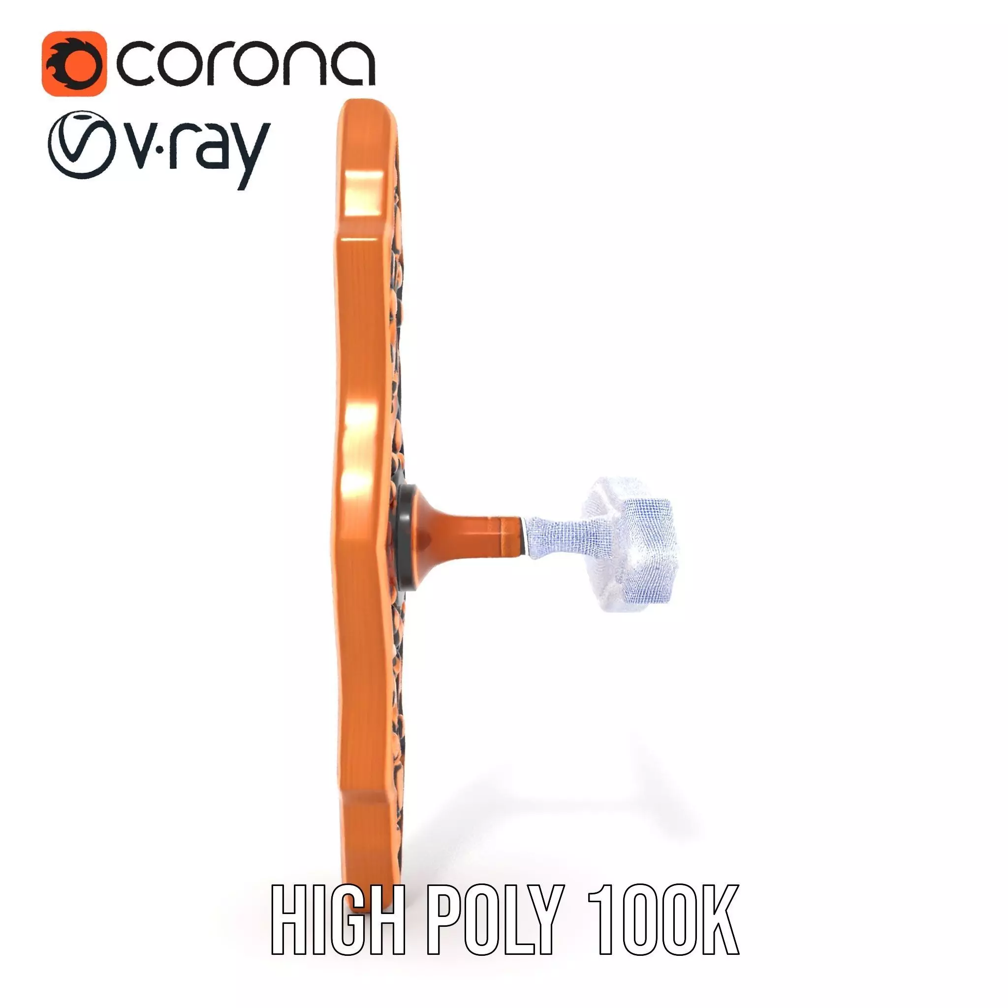 Ornate Copper Handle model pack Low-poly 3D model_34