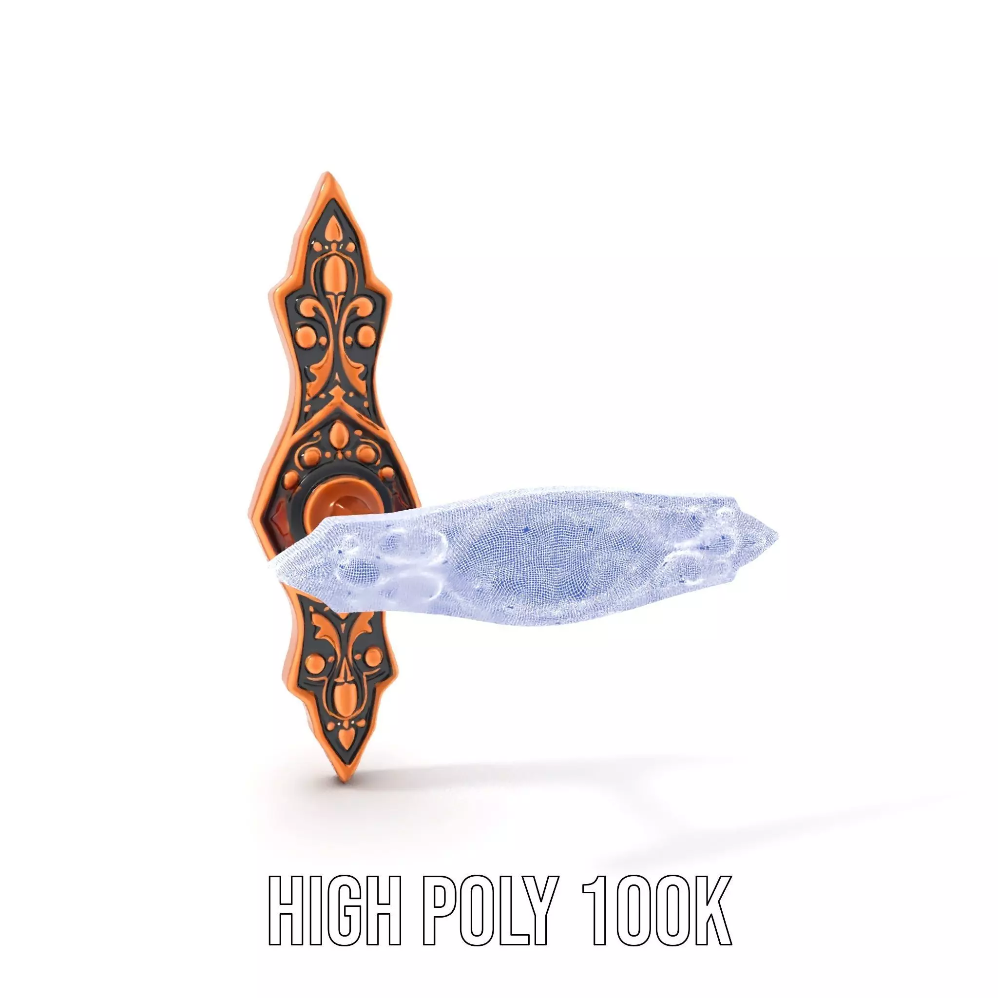 Ornate Copper Handle model pack Low-poly 3D model_4