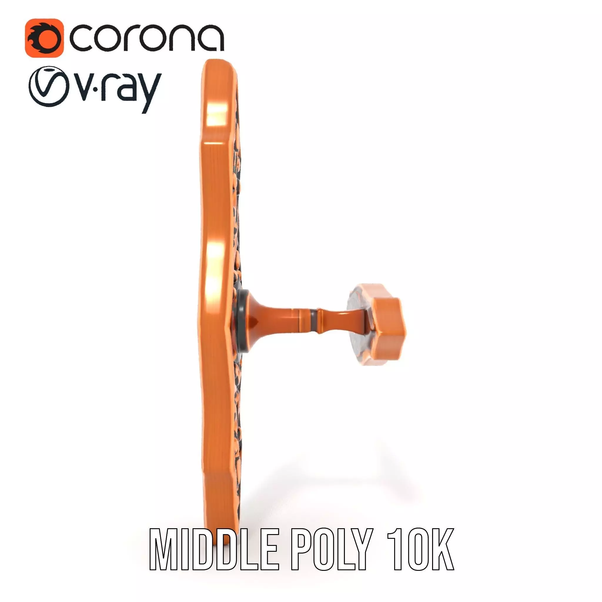 Ornate Copper Handle model pack Low-poly 3D model_15