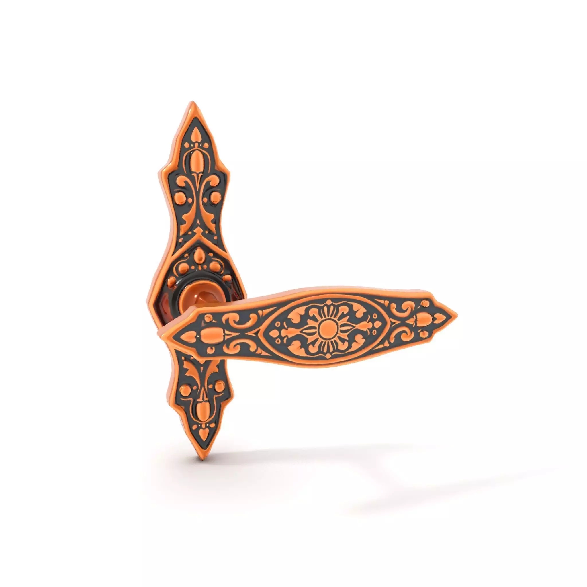 Ornate Copper Handle model pack Low-poly 3D model_5