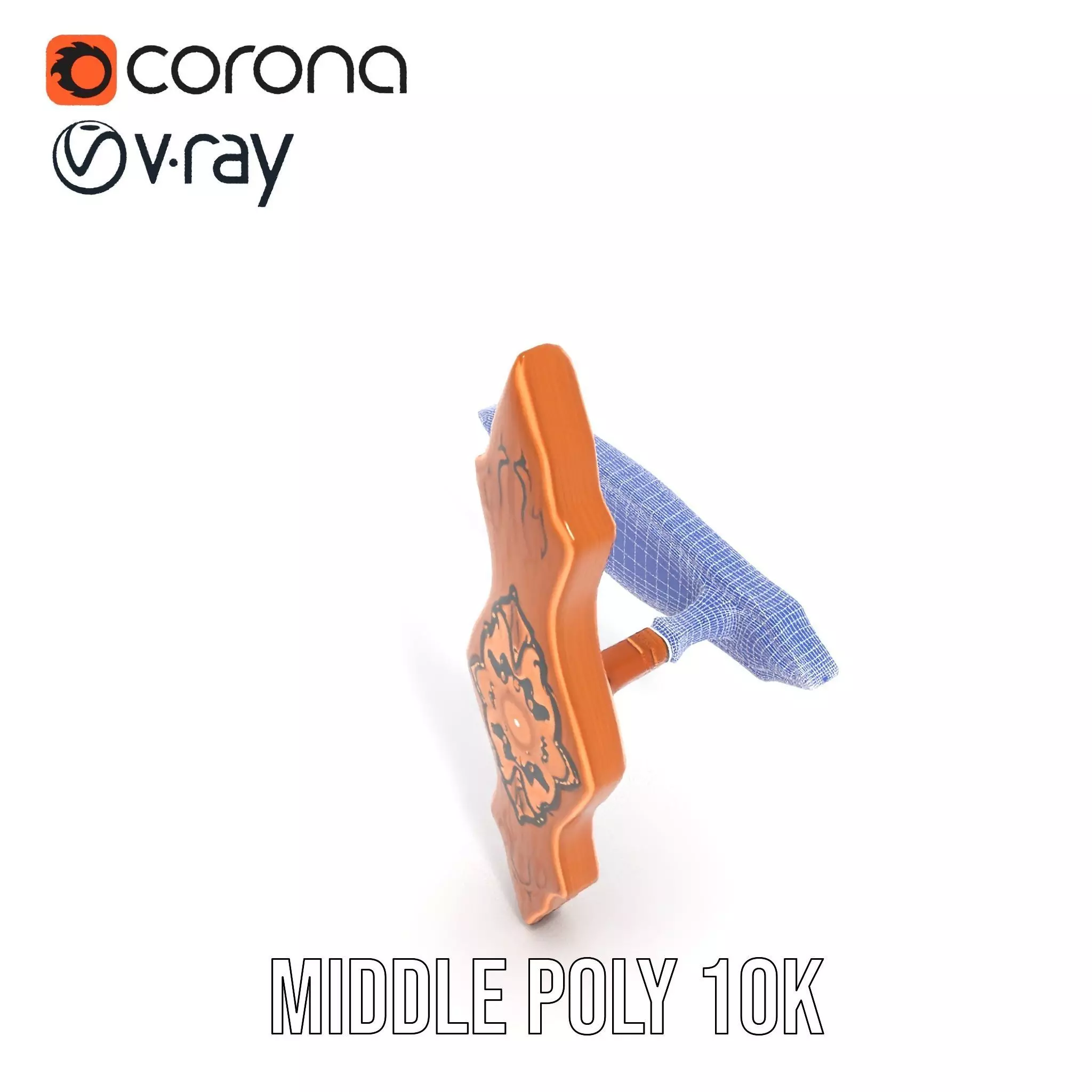 Ornate Copper Handle model pack Low-poly 3D model_21