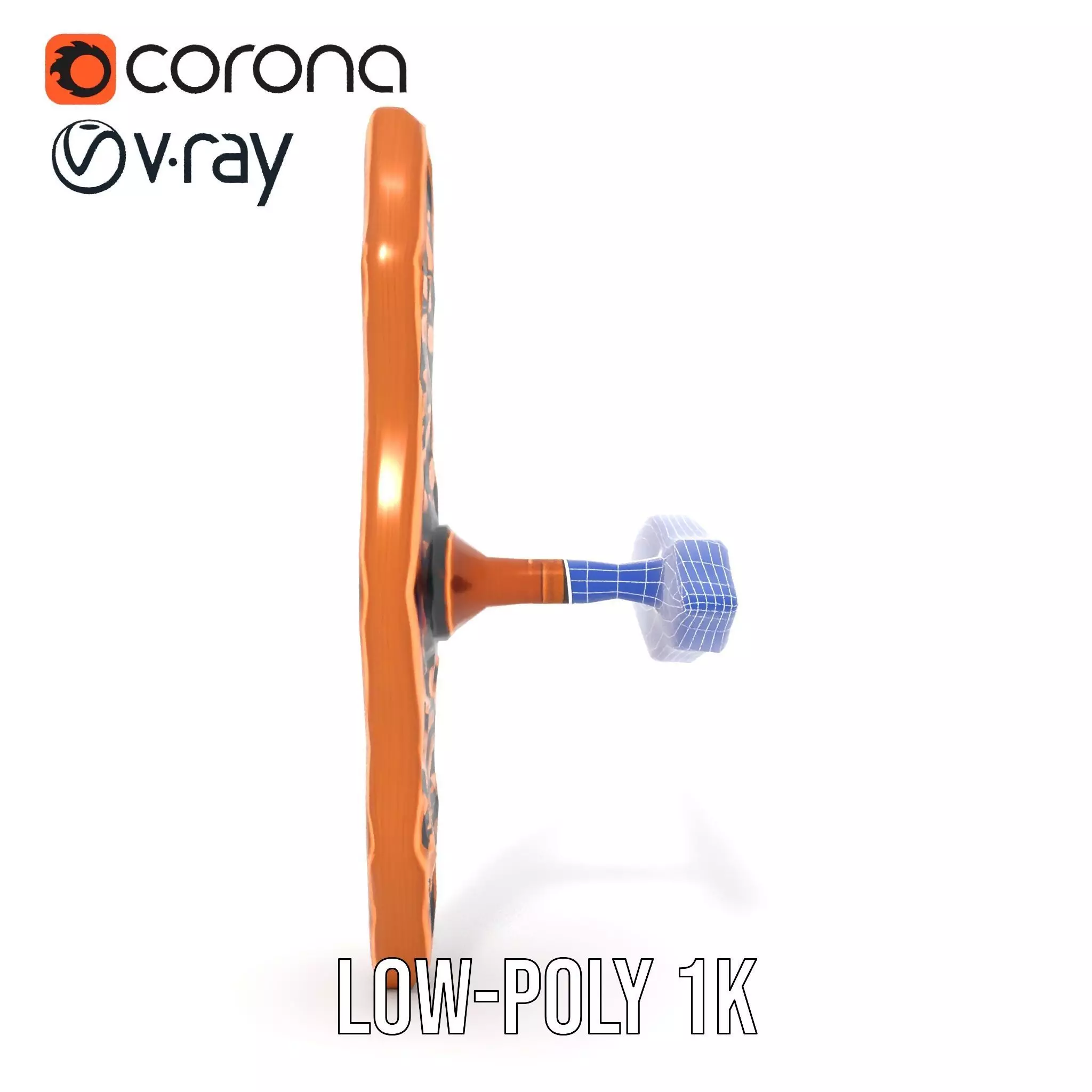 Ornate Copper Handle model pack Low-poly 3D model_19