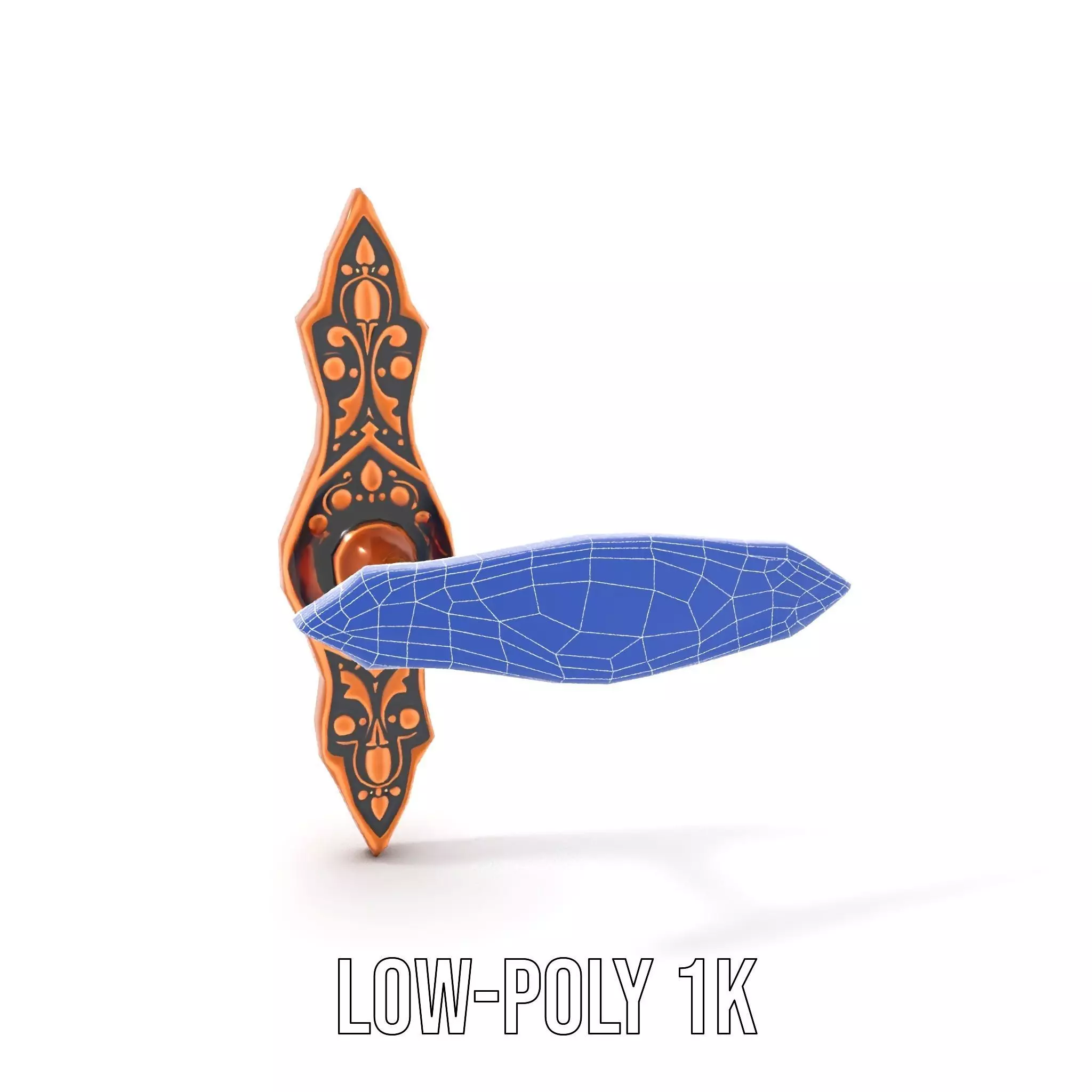 Ornate Copper Handle model pack Low-poly 3D model_25