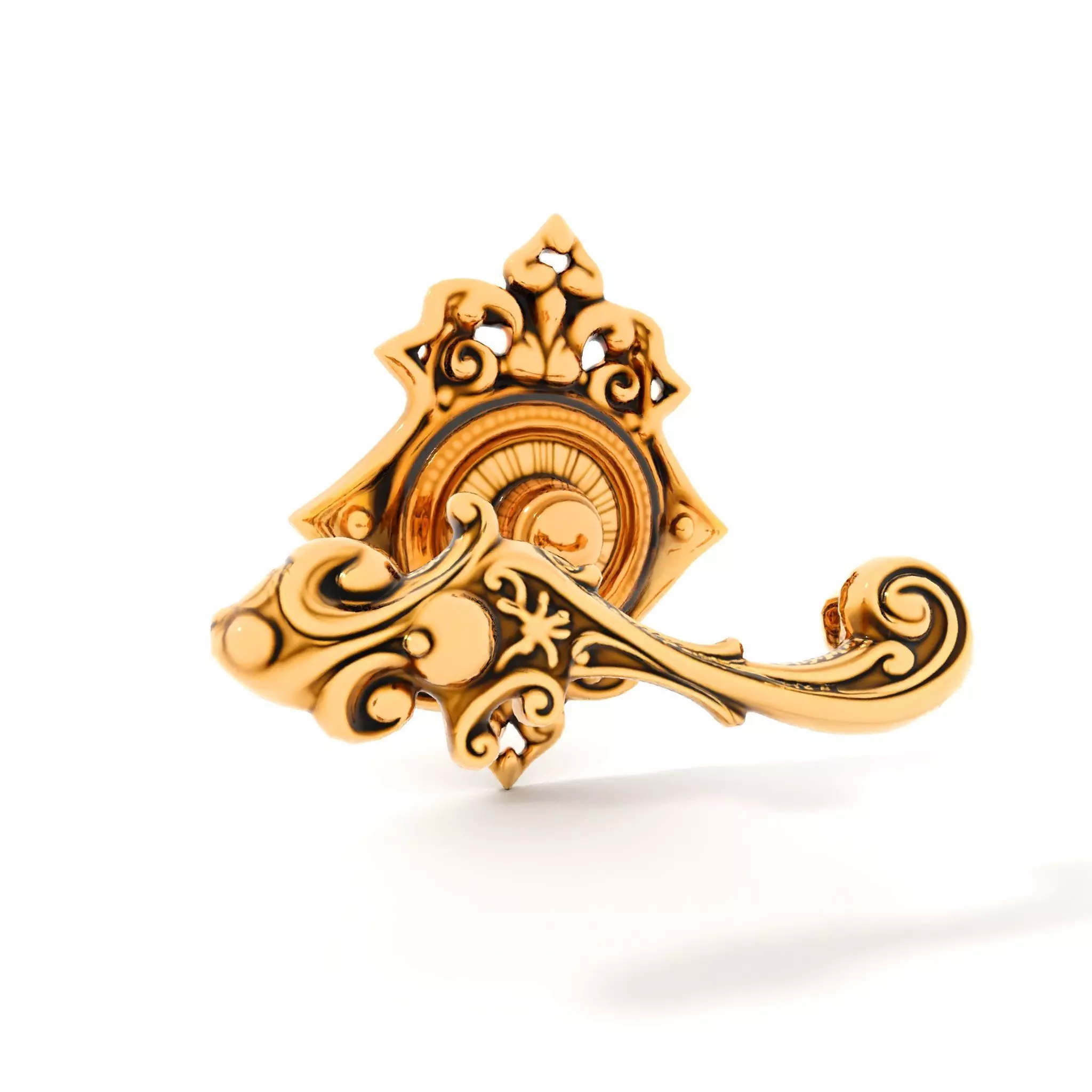 Ornate Gold Handle model pack Low-poly 3D model_16