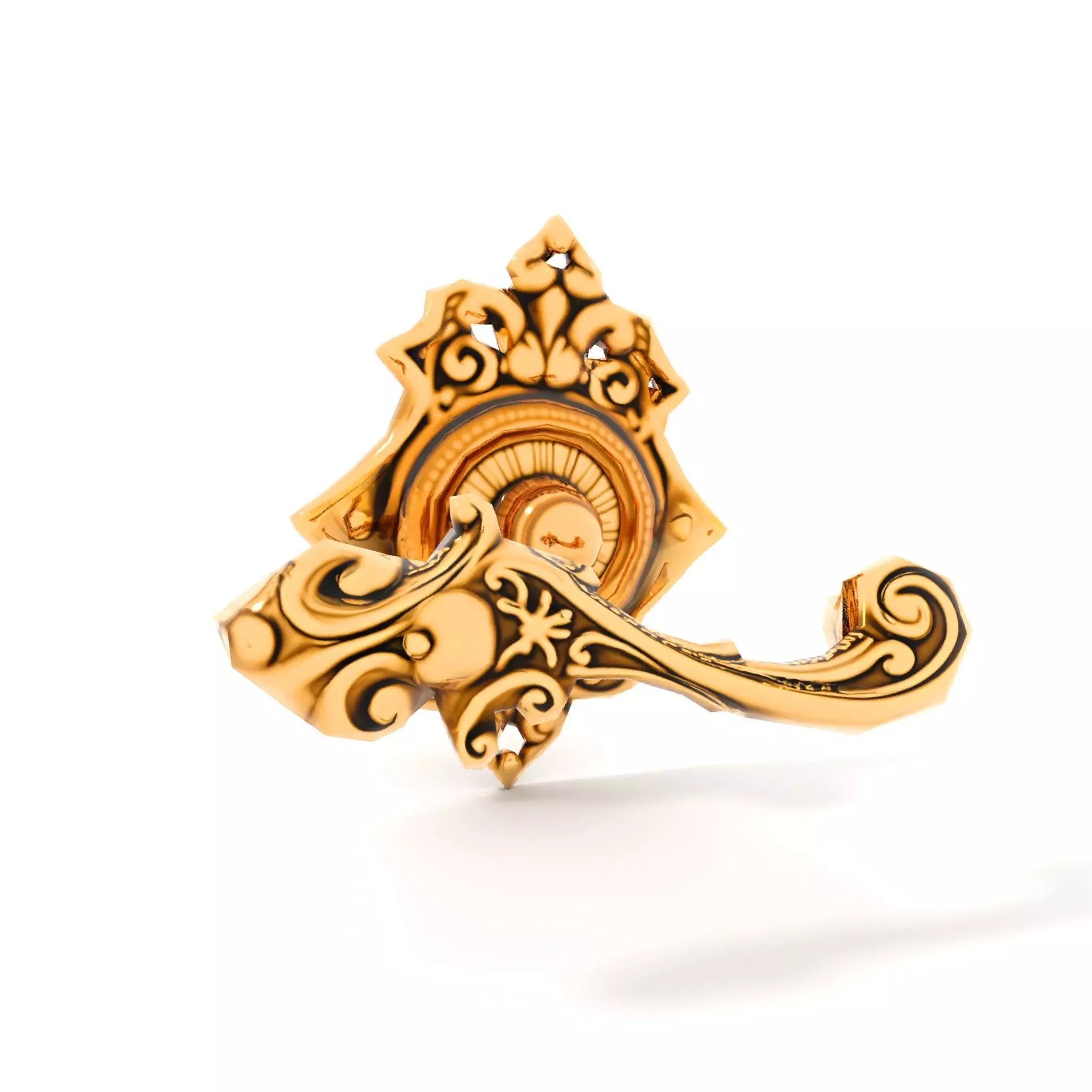 Ornate Gold Handle model pack Low-poly 3D model_7