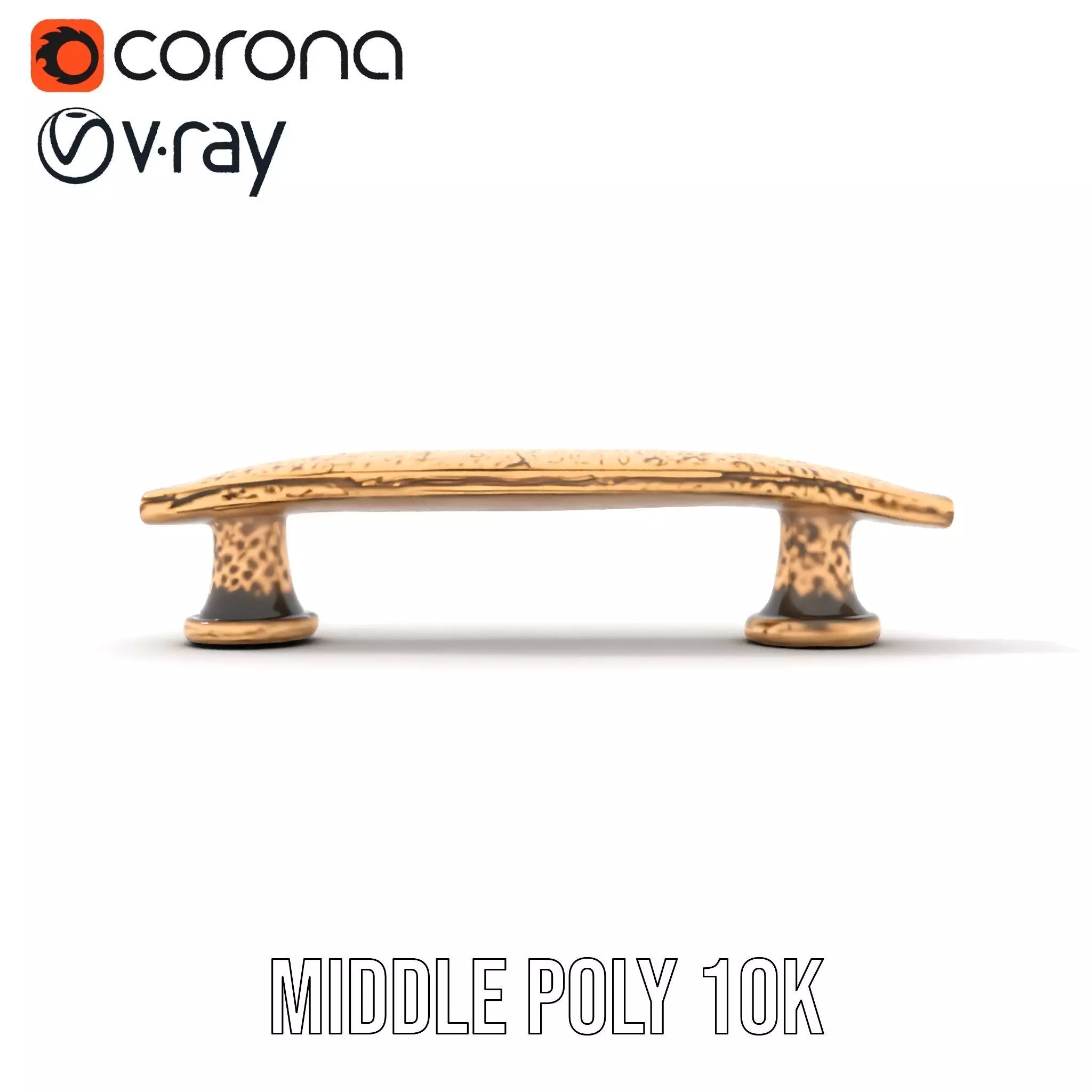 Vintage Brass Handle model pack Low-poly 3D model_5