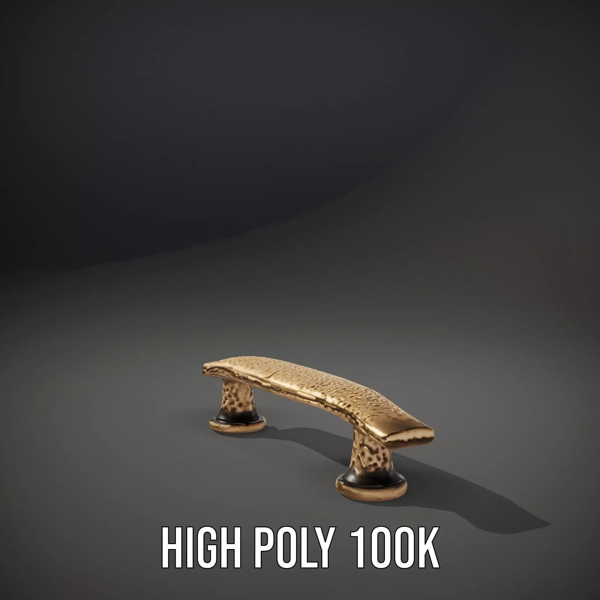 Vintage Brass Handle model pack Low-poly 3D model_8