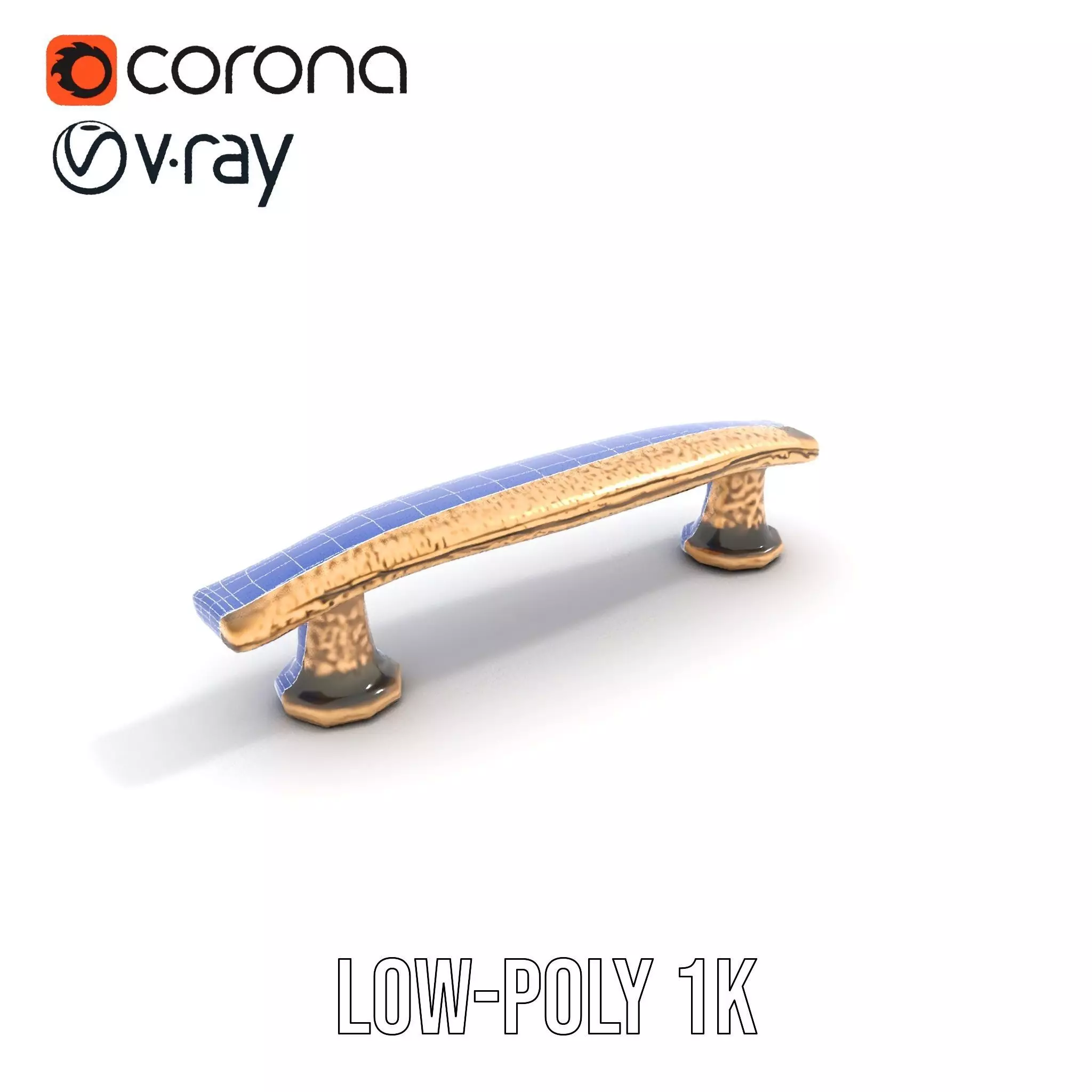 Vintage Brass Handle model pack Low-poly 3D model_16