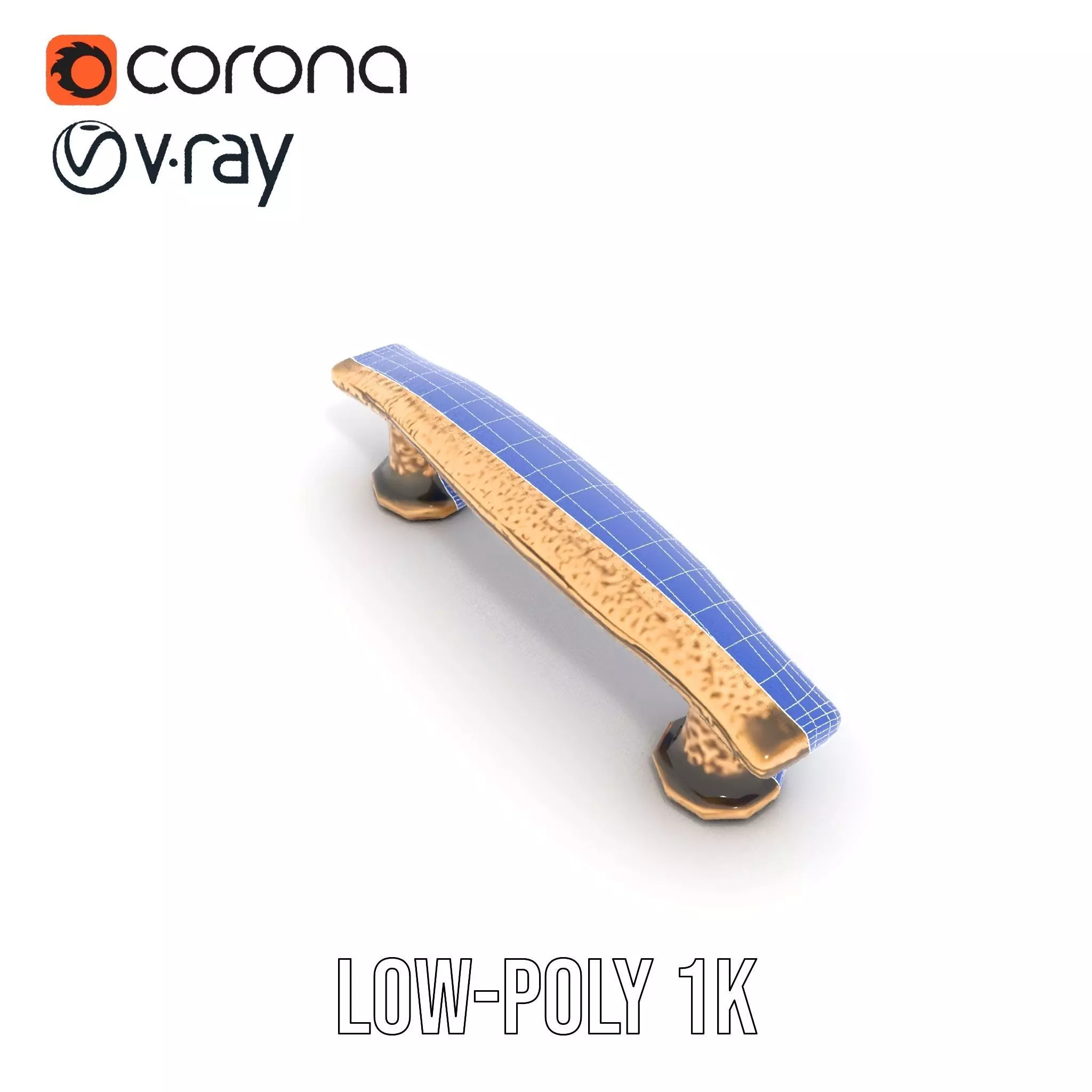 Vintage Brass Handle model pack Low-poly 3D model_19