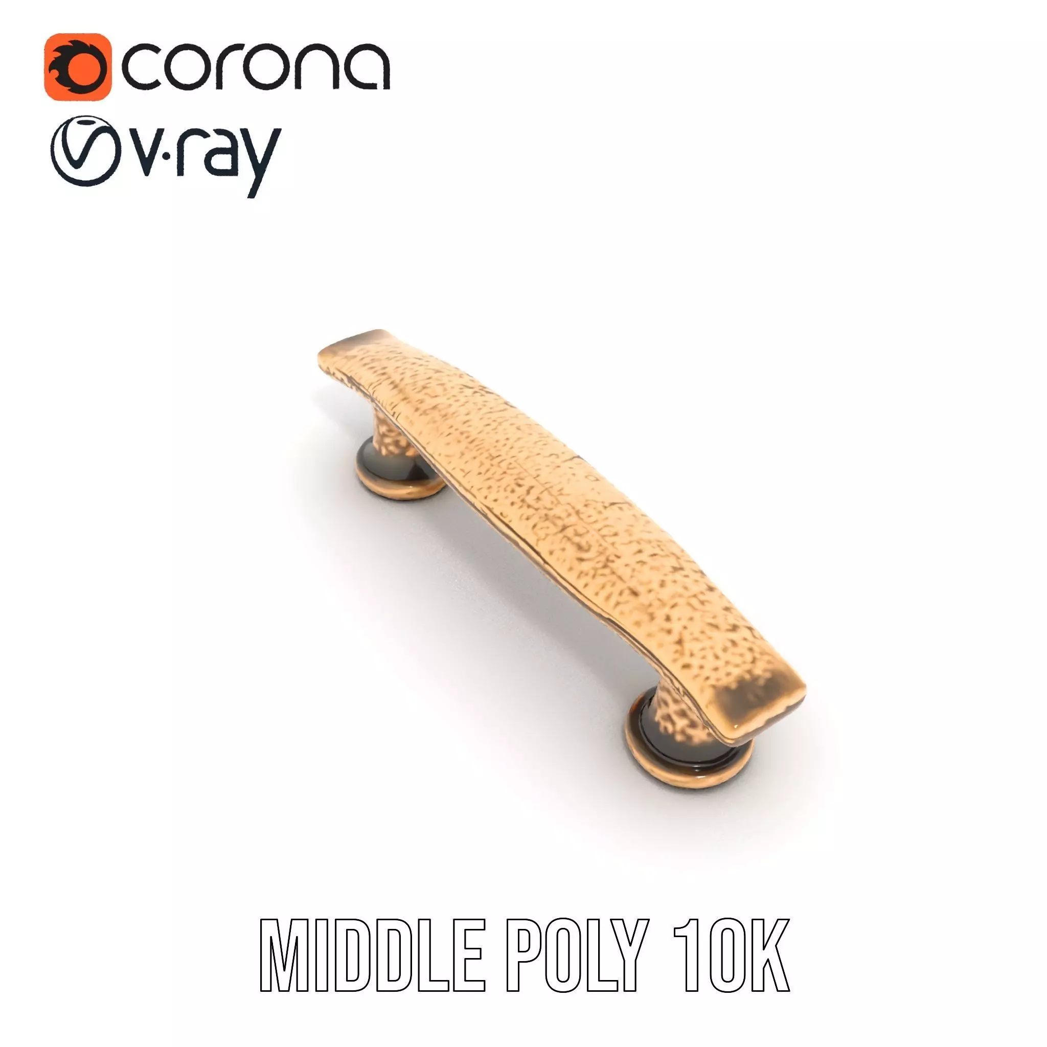 Vintage Brass Handle model pack Low-poly 3D model_11