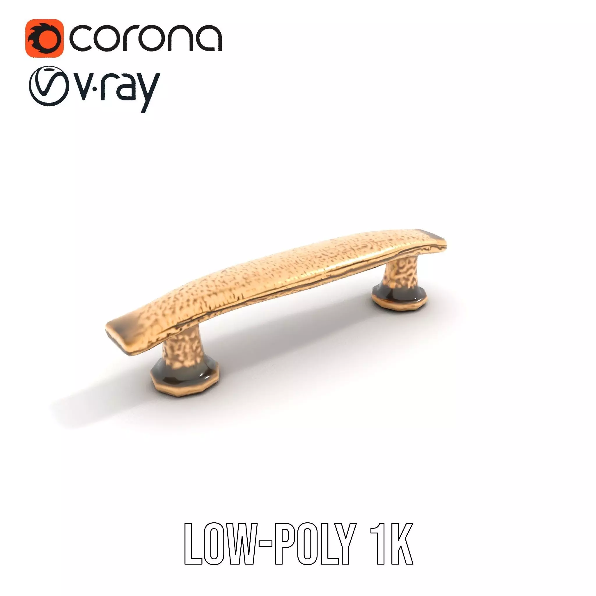 Vintage Brass Handle model pack Low-poly 3D model_14