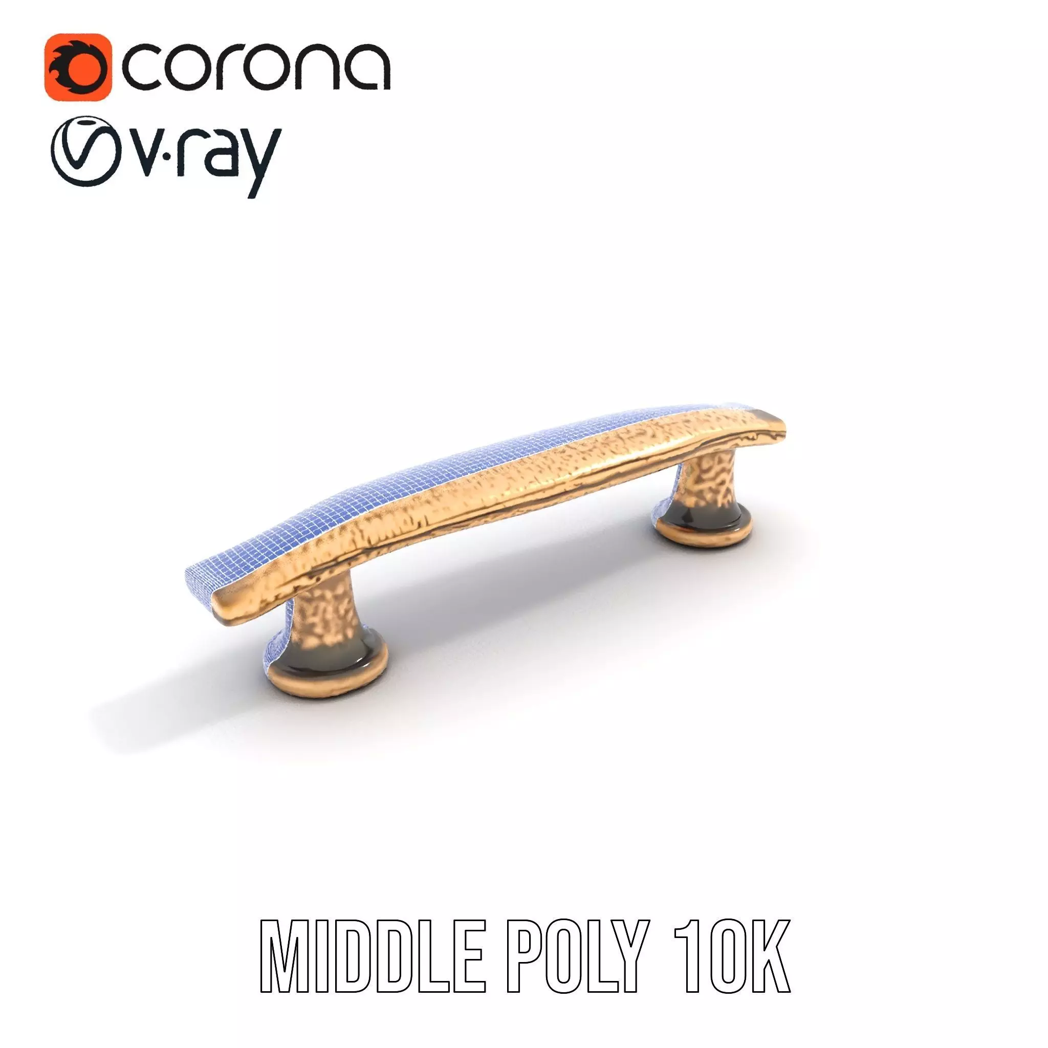 Vintage Brass Handle model pack Low-poly 3D model_15