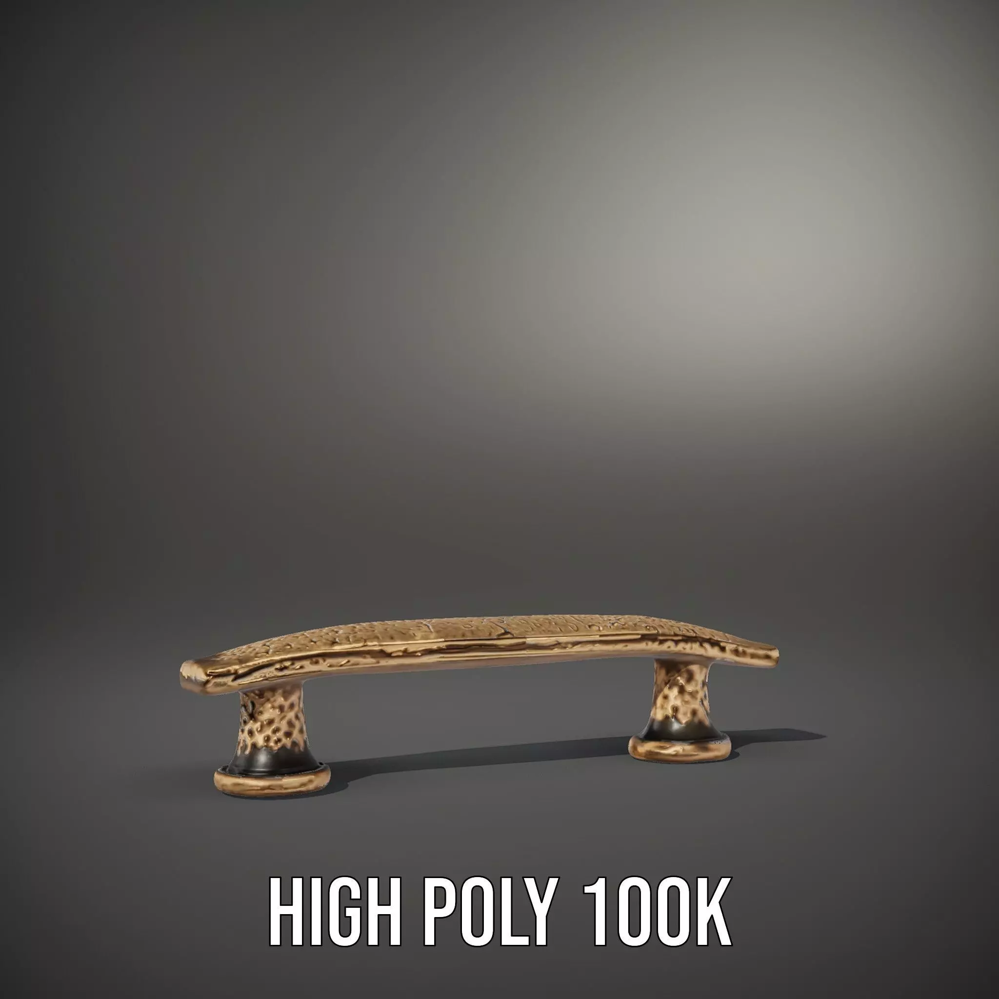 Vintage Brass Handle model pack Low-poly 3D model_10