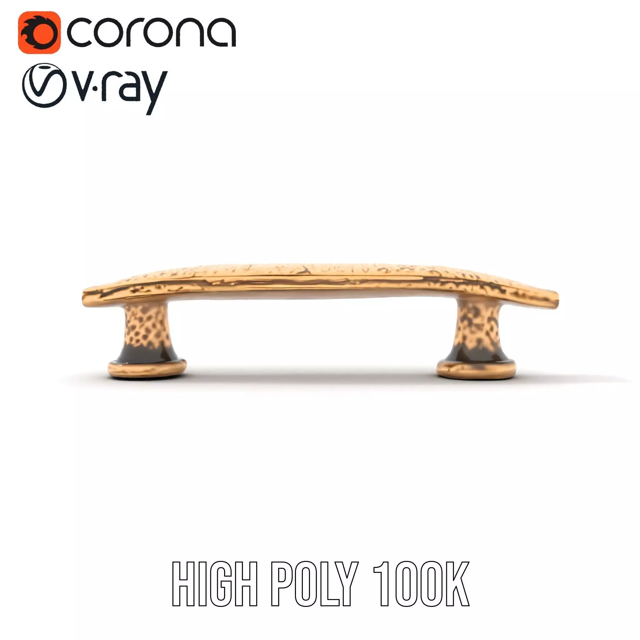 Vintage Brass Handle model pack Low-poly 3D model_26