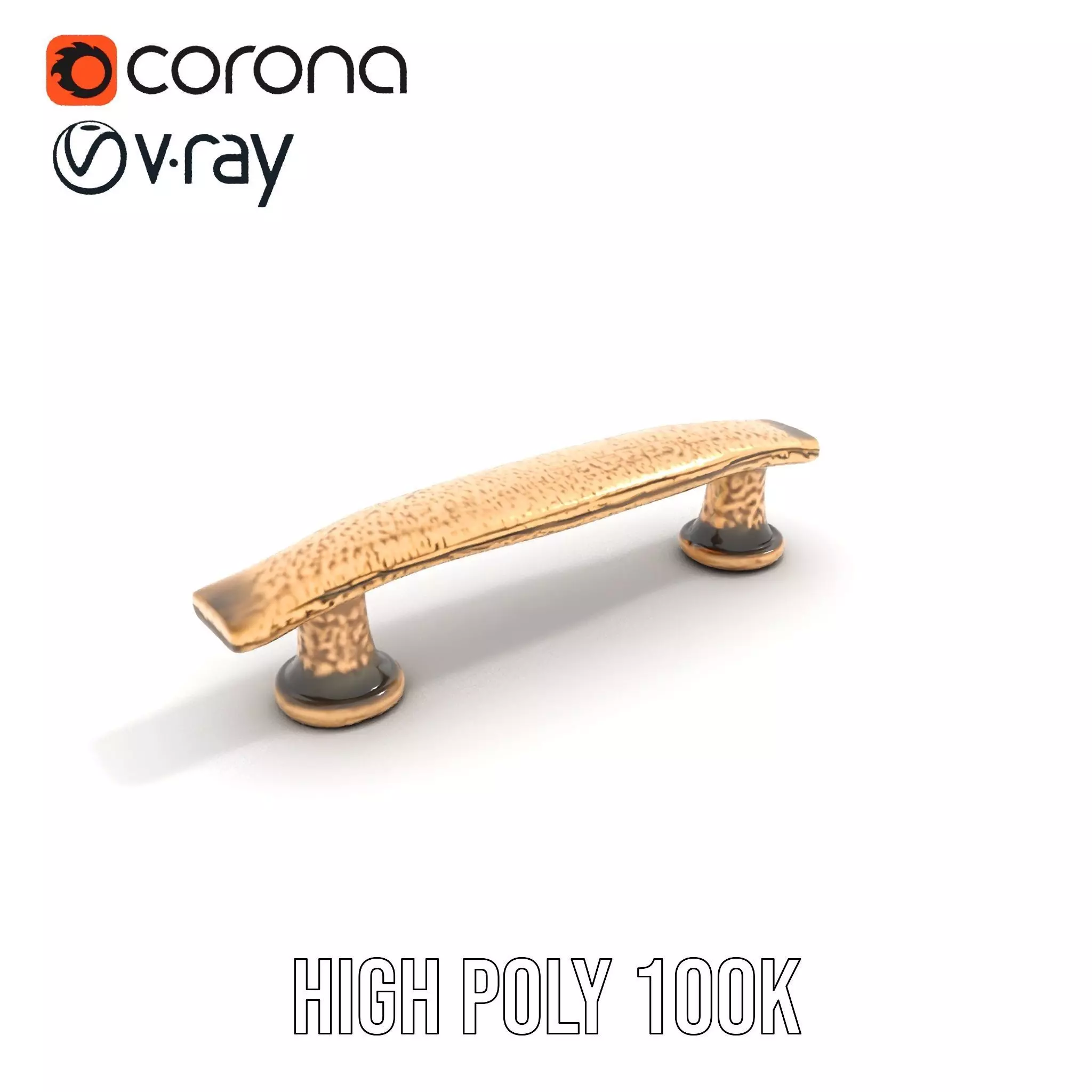 Vintage Brass Handle model pack Low-poly 3D model_31