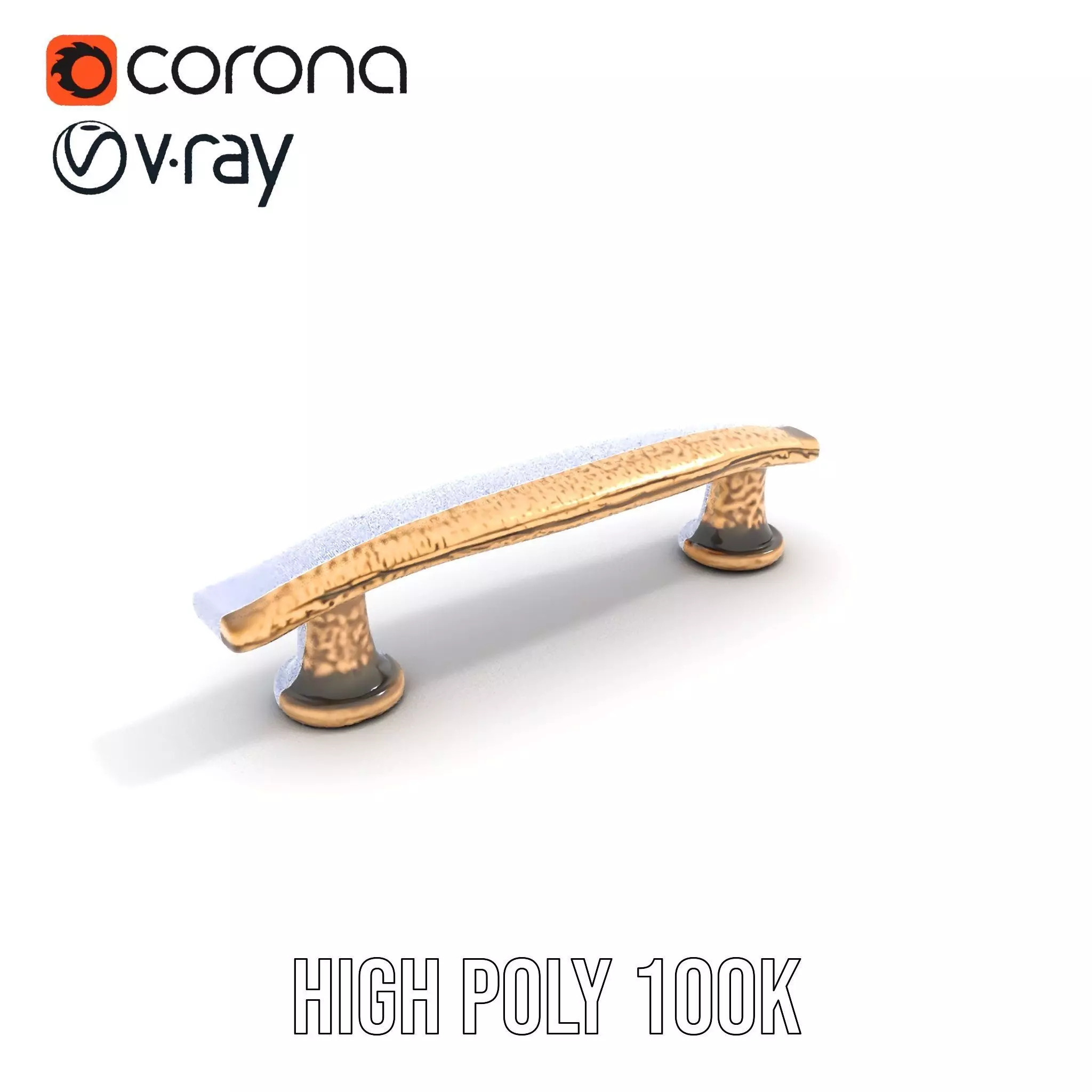 Vintage Brass Handle model pack Low-poly 3D model_23