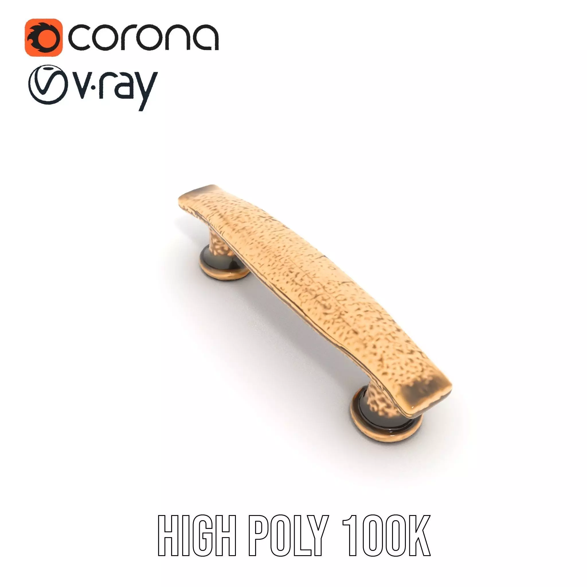 Vintage Brass Handle model pack Low-poly 3D model_17