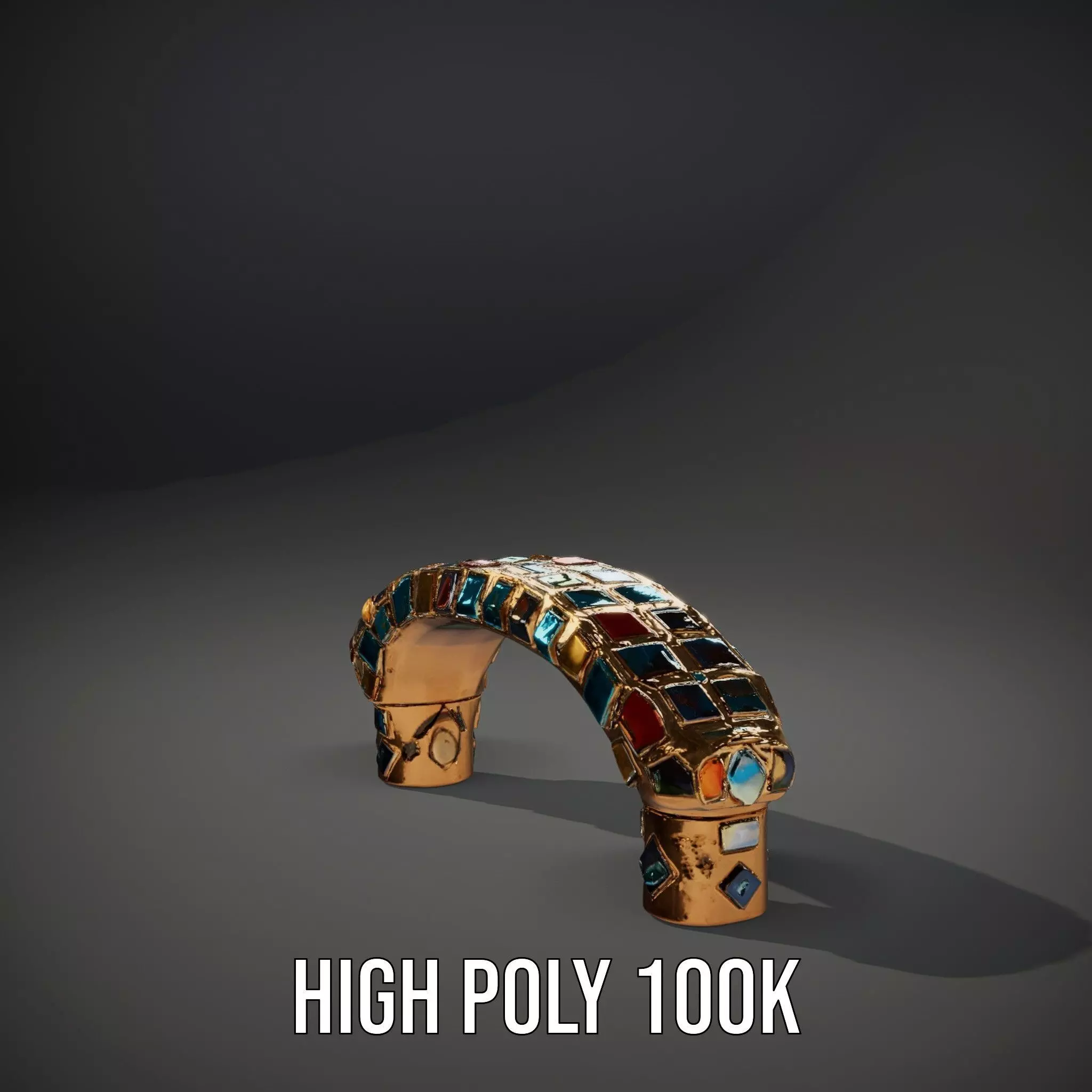 Colorful Mosaic Handle model pack Low-poly 3D model_10