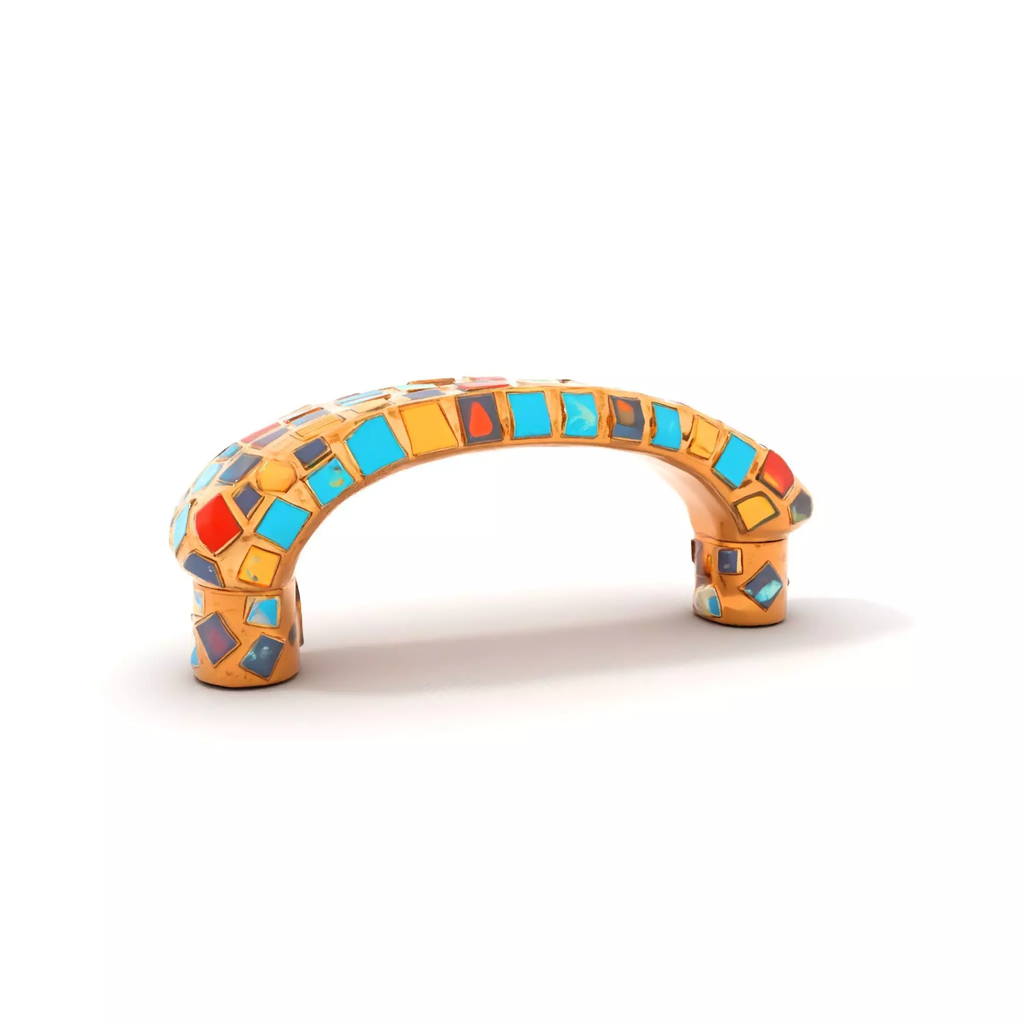 Colorful Mosaic Handle model pack Low-poly 3D model_0