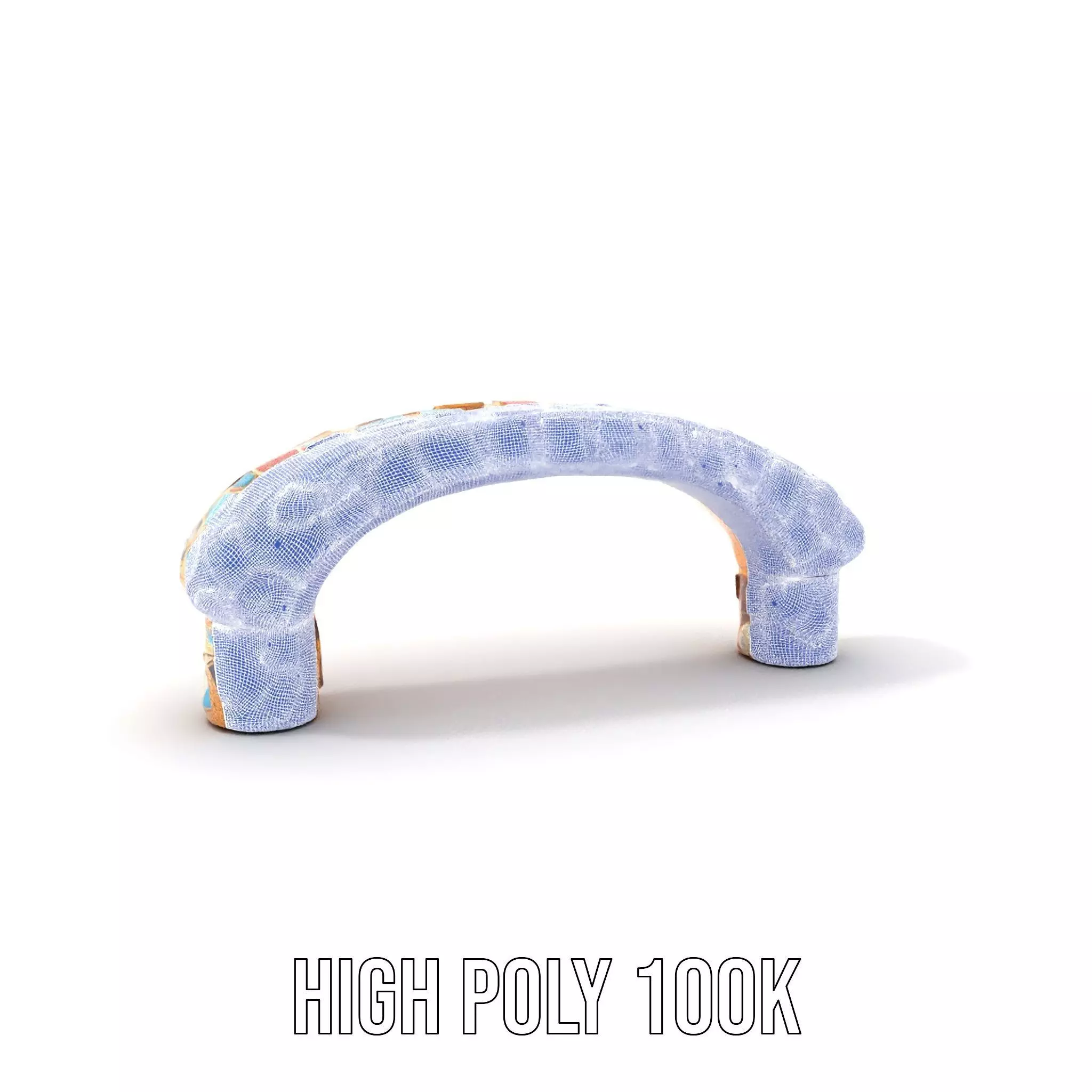 Colorful Mosaic Handle model pack Low-poly 3D model_4