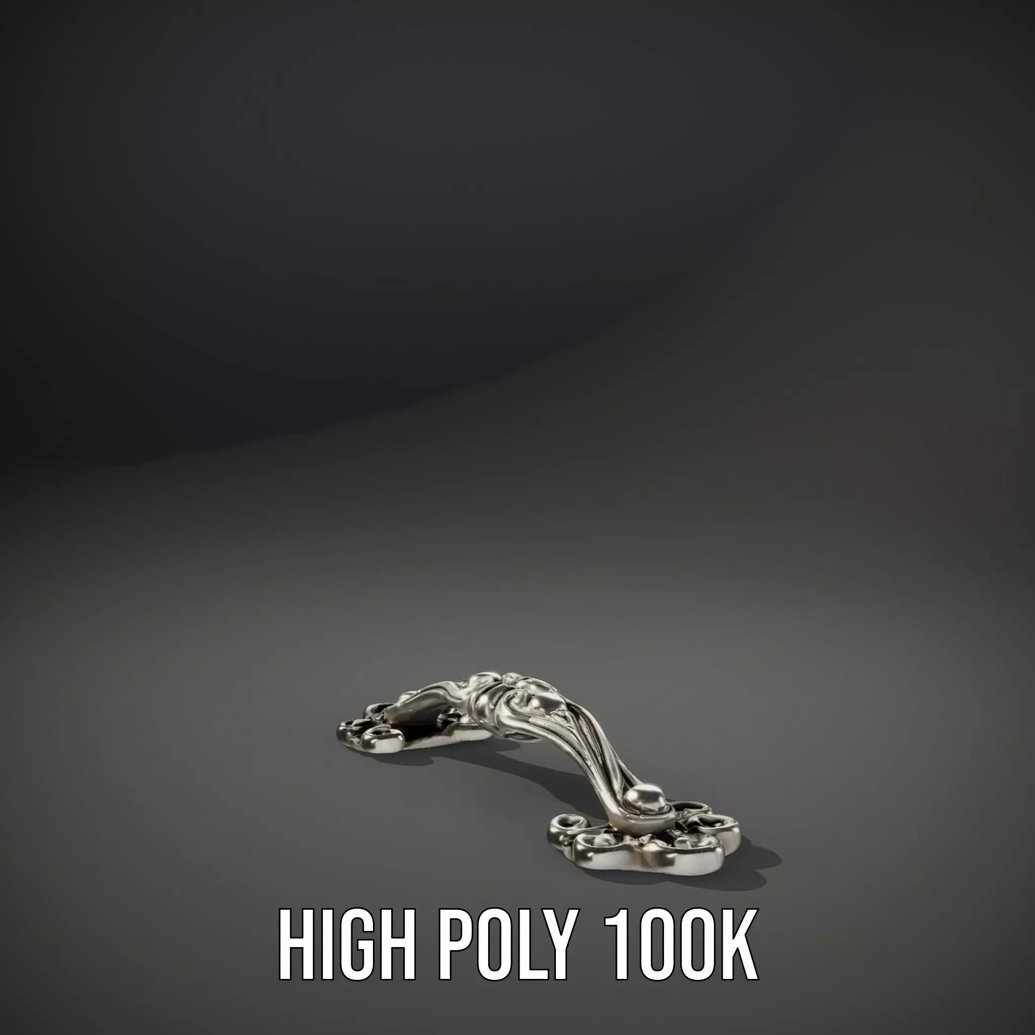 Elegant Silver Handle model pack Low-poly 3D model_10