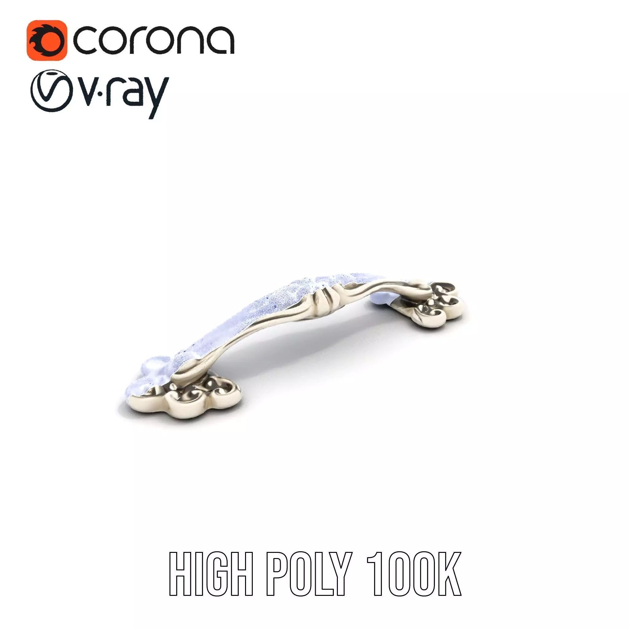 Elegant Silver Handle model pack Low-poly 3D model_32